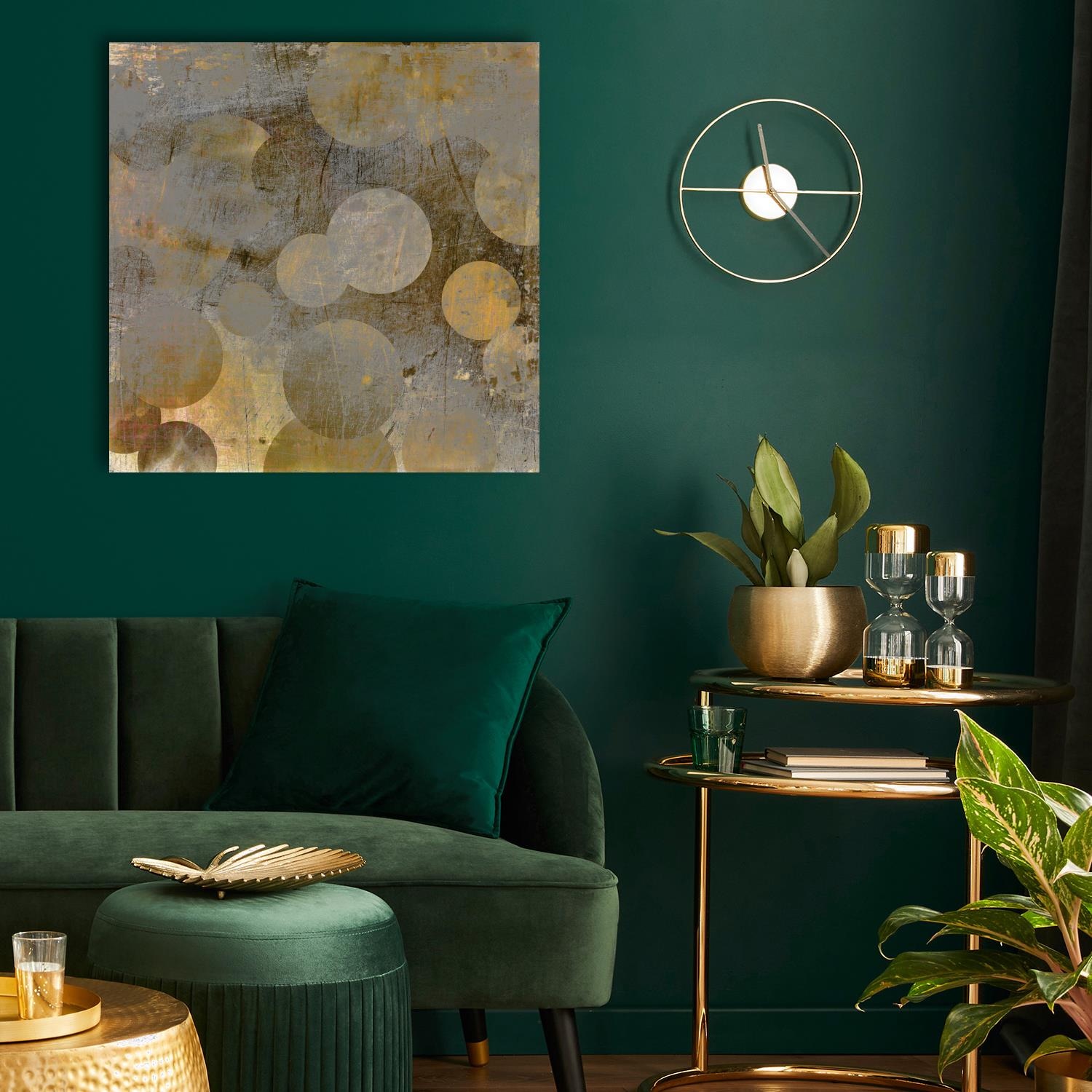 queence XXL-Wandbild "Akustikbild Abstrakt Gold", Abstrakt-Abstrakte-Art-Fo günstig online kaufen