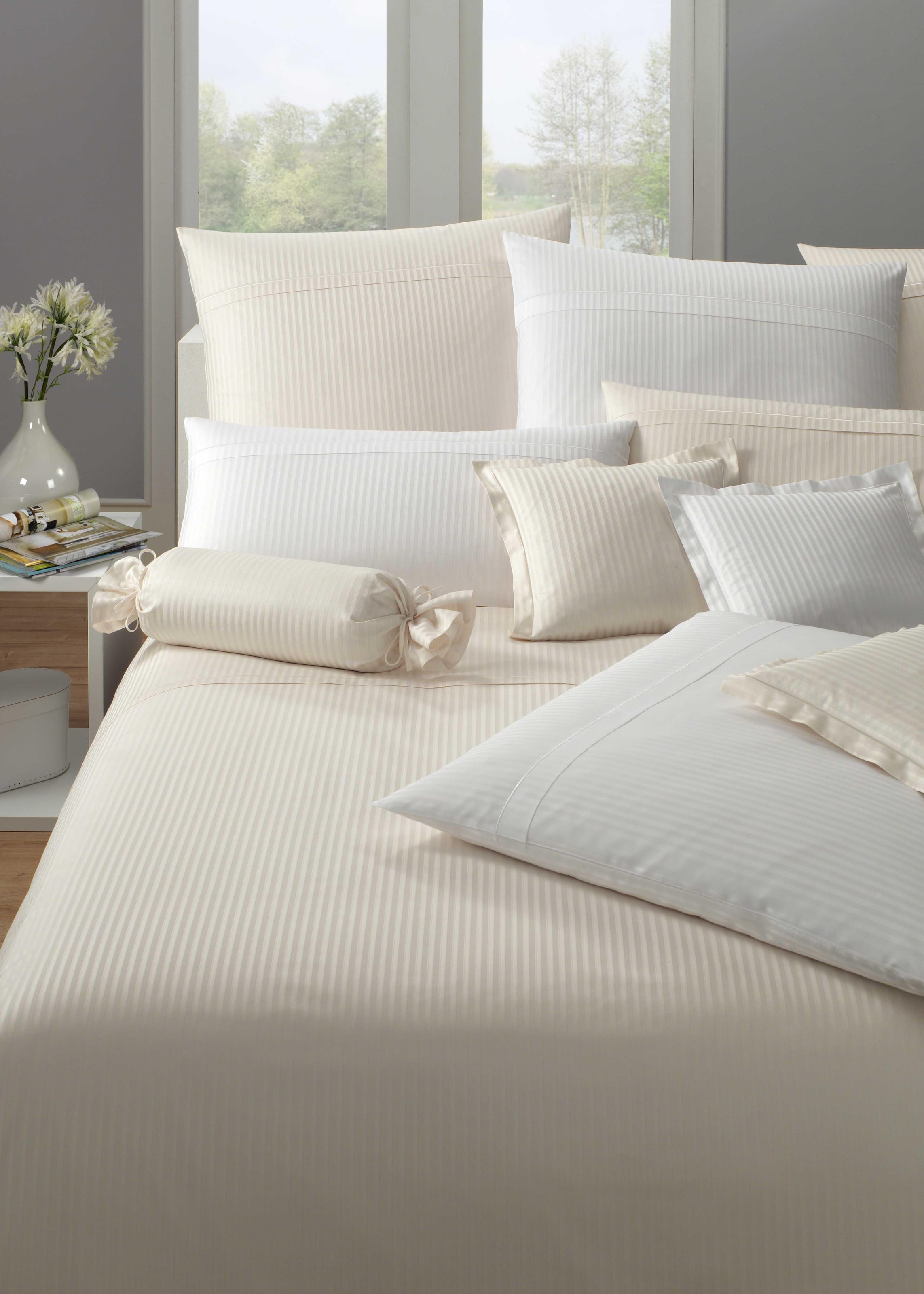 Elegante Bettwäsche "Milano" 2 Stk. mit feinen Streifen günstig online kaufen