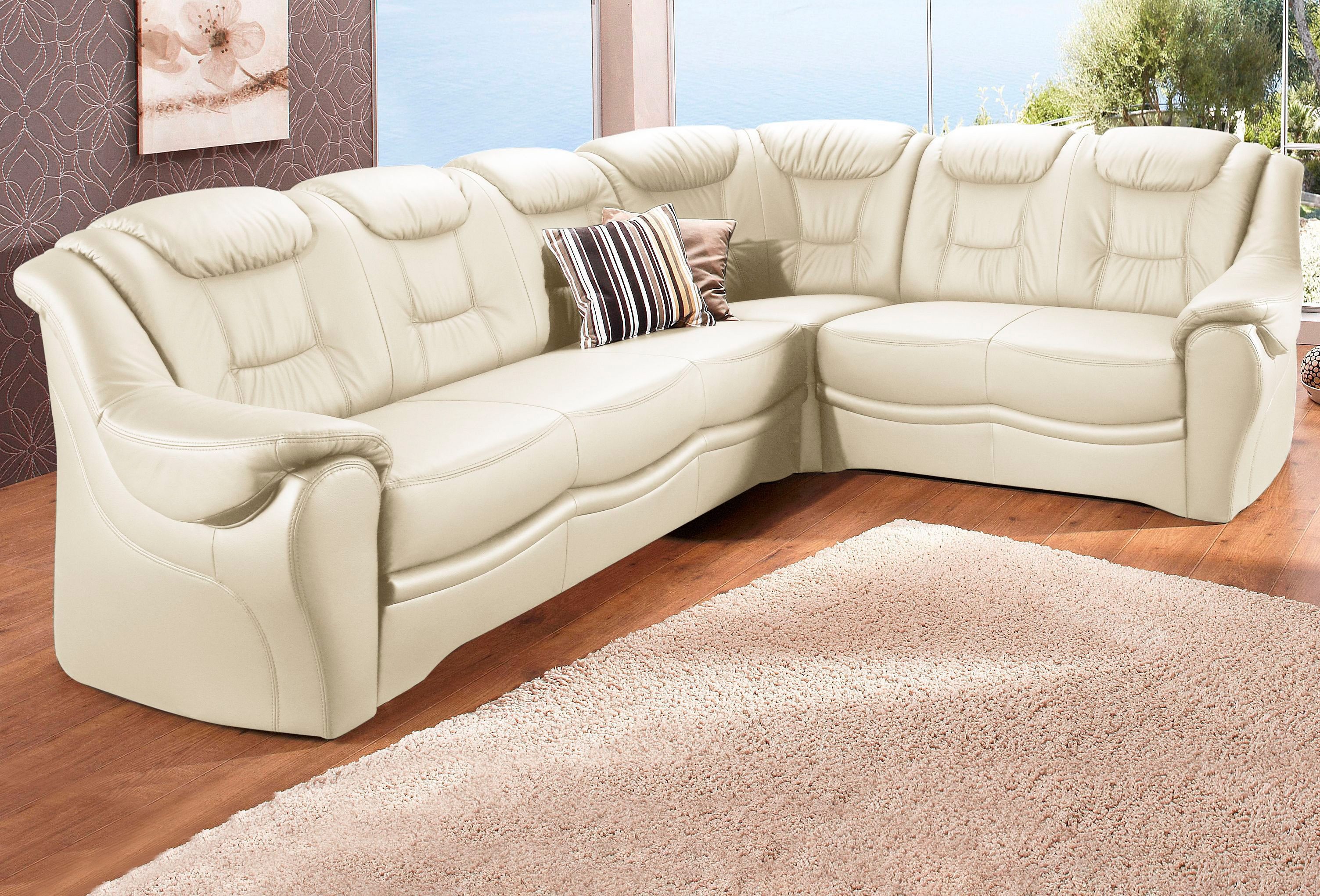 sit&more Ecksofa "Bellevue L-Form, B: 265 cm, Bettfunktion optional, Federkernpolsterung" Komfortable Sitzhöhe 44 cm, Liegefläche 120 x 198 cm bei Bettfunktion