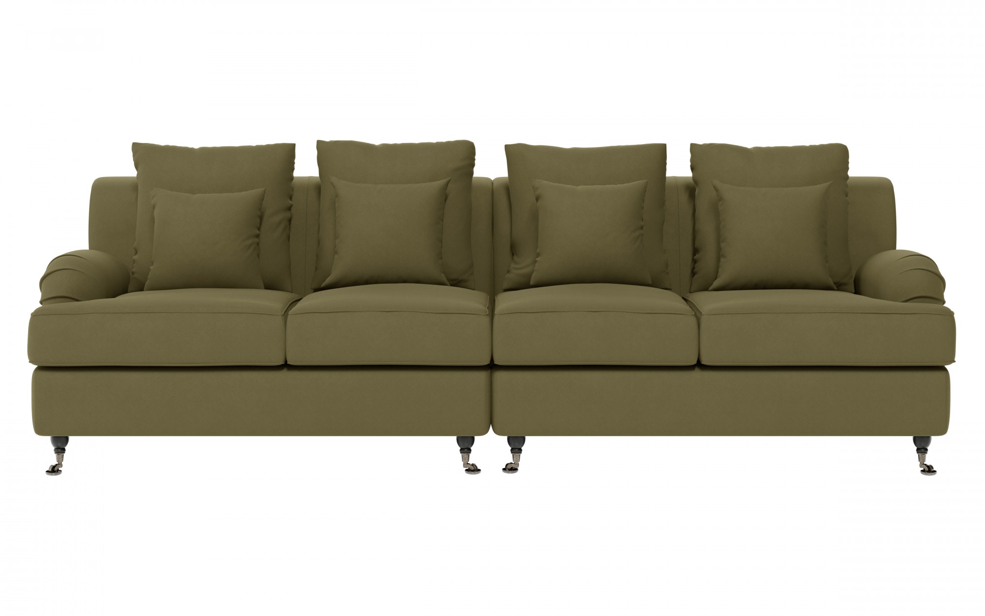 Home affaire Big-Sofa »NORIN«, zwei Fußarten: vorne - Rollen, hinten - Holzfüße