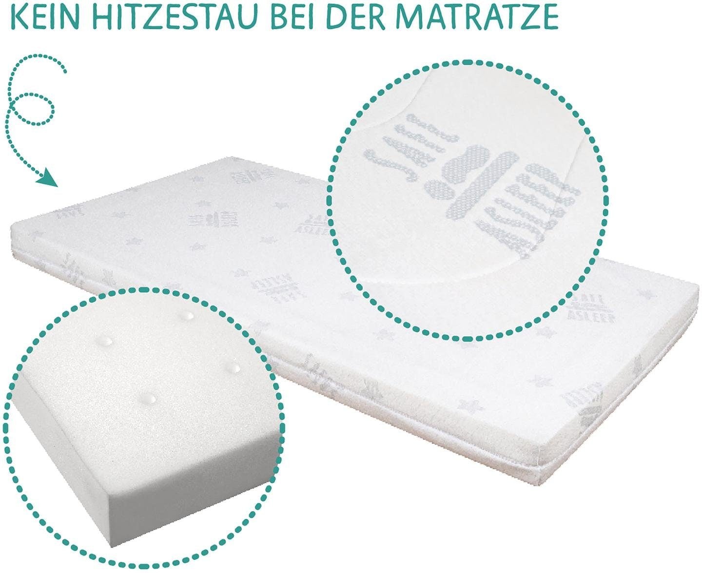 roba® Babybett »Room Bed, safe asleep®, Sternenzauber weiß«, (4 tlg.)