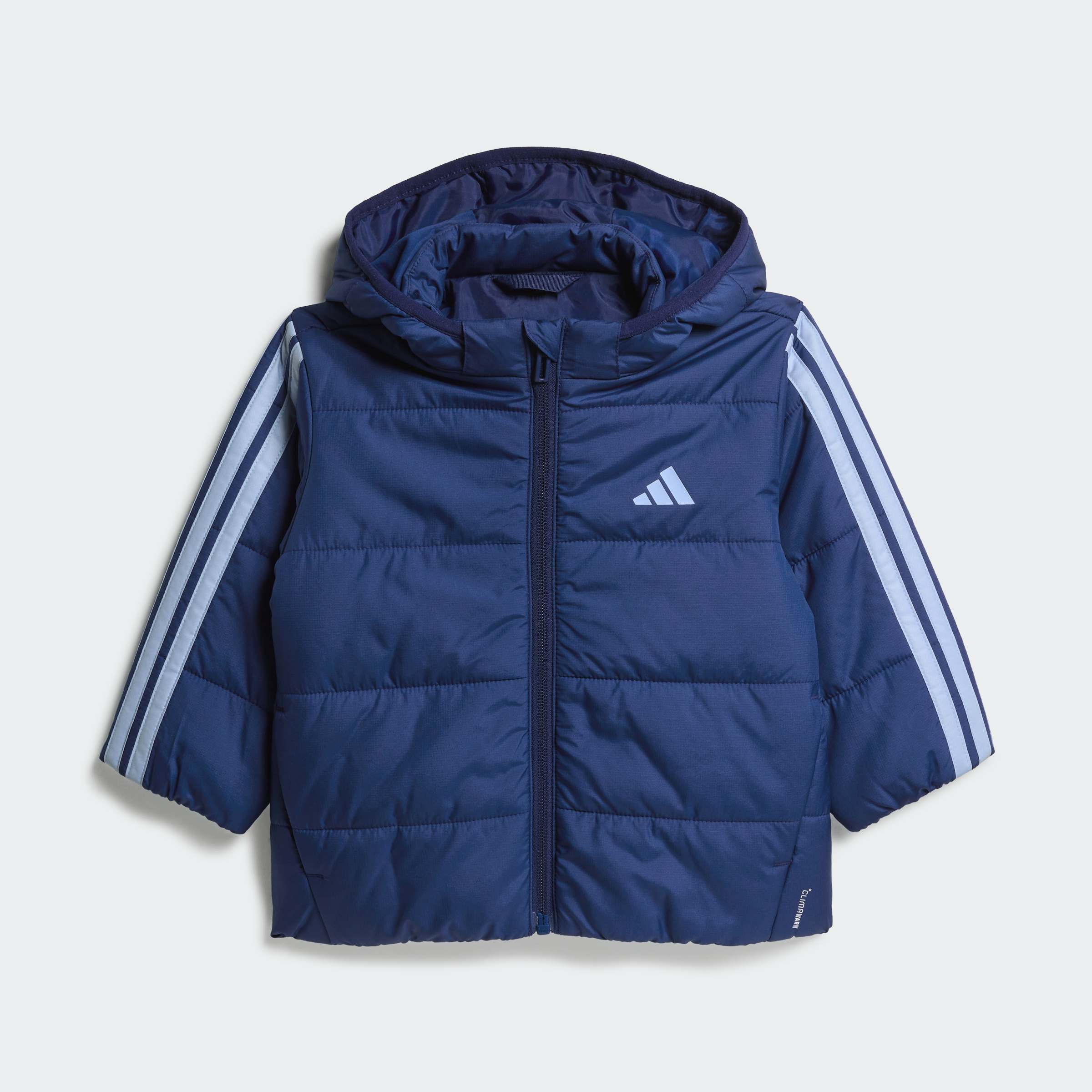 adidas Sportswear Outdoorjacke "ESSENTIALS 3-STREIFEN GEFÜTTERTE FÜR KIDS" für Babys, mit Reißverschluss, aus Polyester, sportlicher Stil