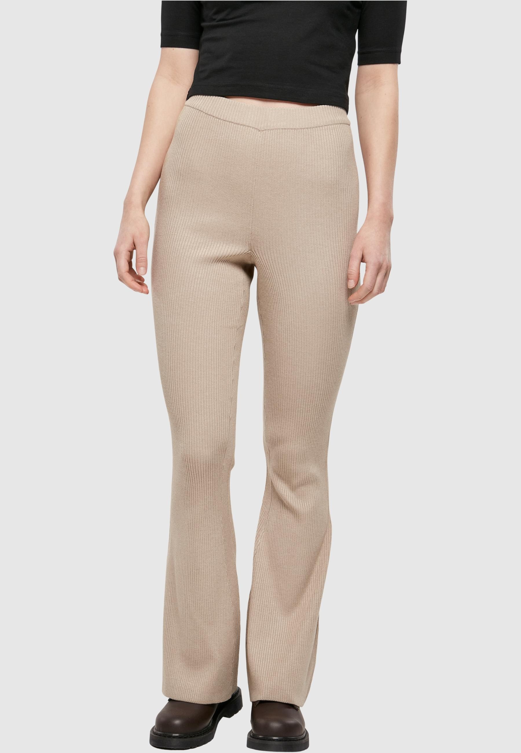 URBAN CLASSICS Leggings »Urban Classics Damen Ladies Rib Knit Bootcut Leggings«, (1 tlg.)