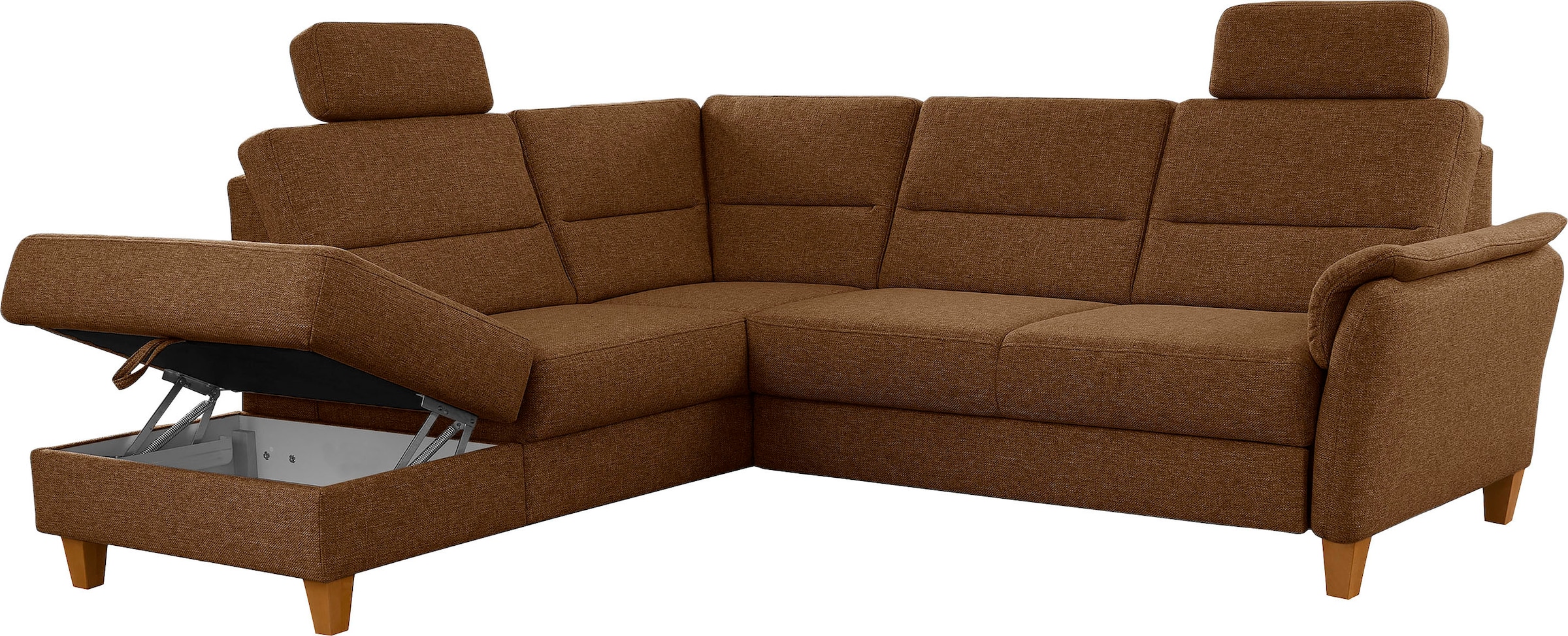 Home affaire Ecksofa »Palmera L-Form«, Federkern, wahlweise mit Bettfunktion und mit/ohne Stauraum