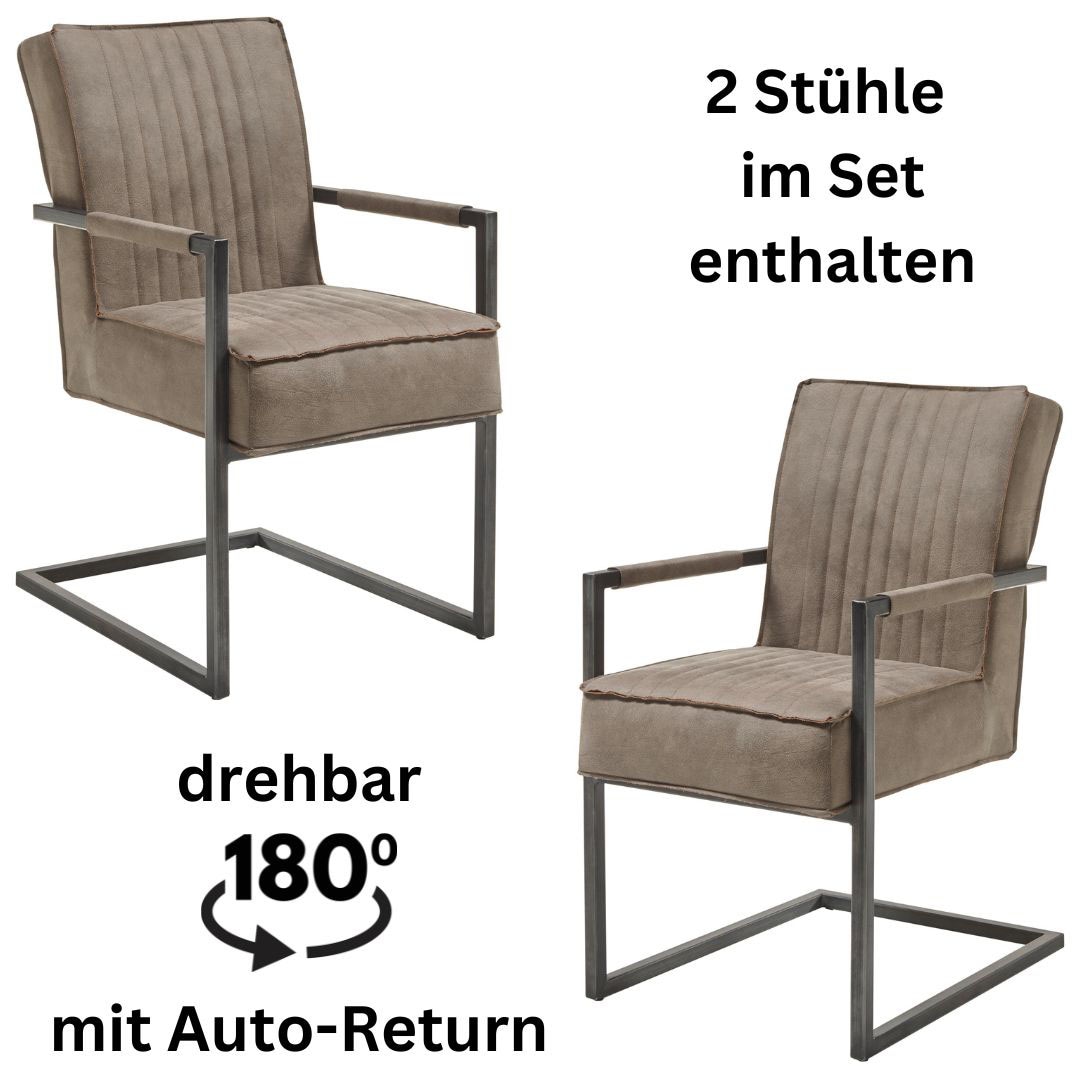 Stolkom Freischwinger "Linda" (Set) 2 Stk. Microfaser Federkern im Sitz günstig online kaufen