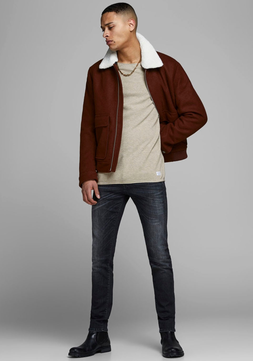 Jack & Jones Rundhalspullover »HILL KNIT«