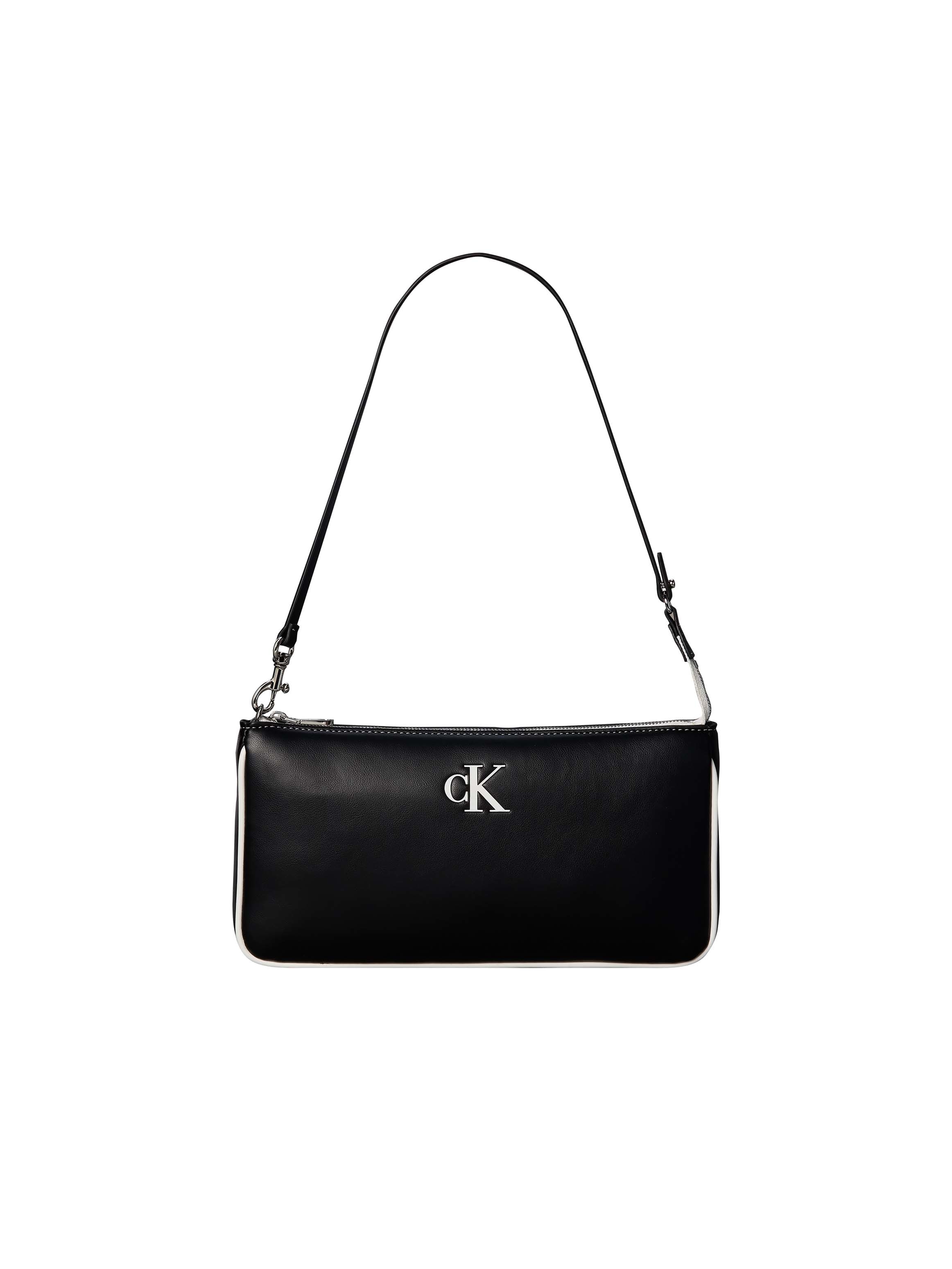 Calvin Klein Tragetasche "CONTRAST CK CONVERTIBLE POUCH" Damen Handtasche, Schultertasche mit CK-Logo