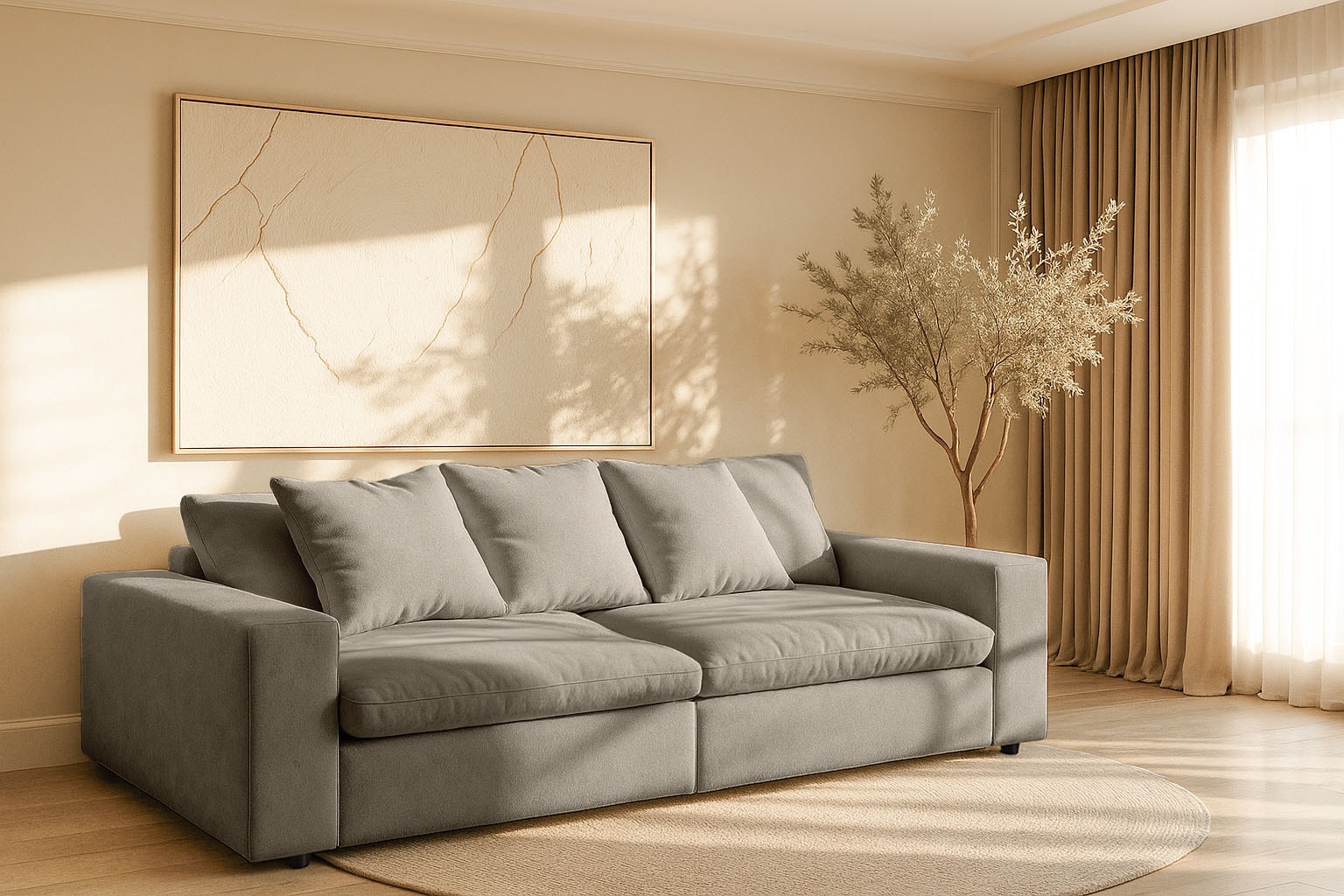 OTTO home Big-Sofa "Venslev" Lounge-Sofa, mit extra tiefer Sitzfläche und losen Kissen