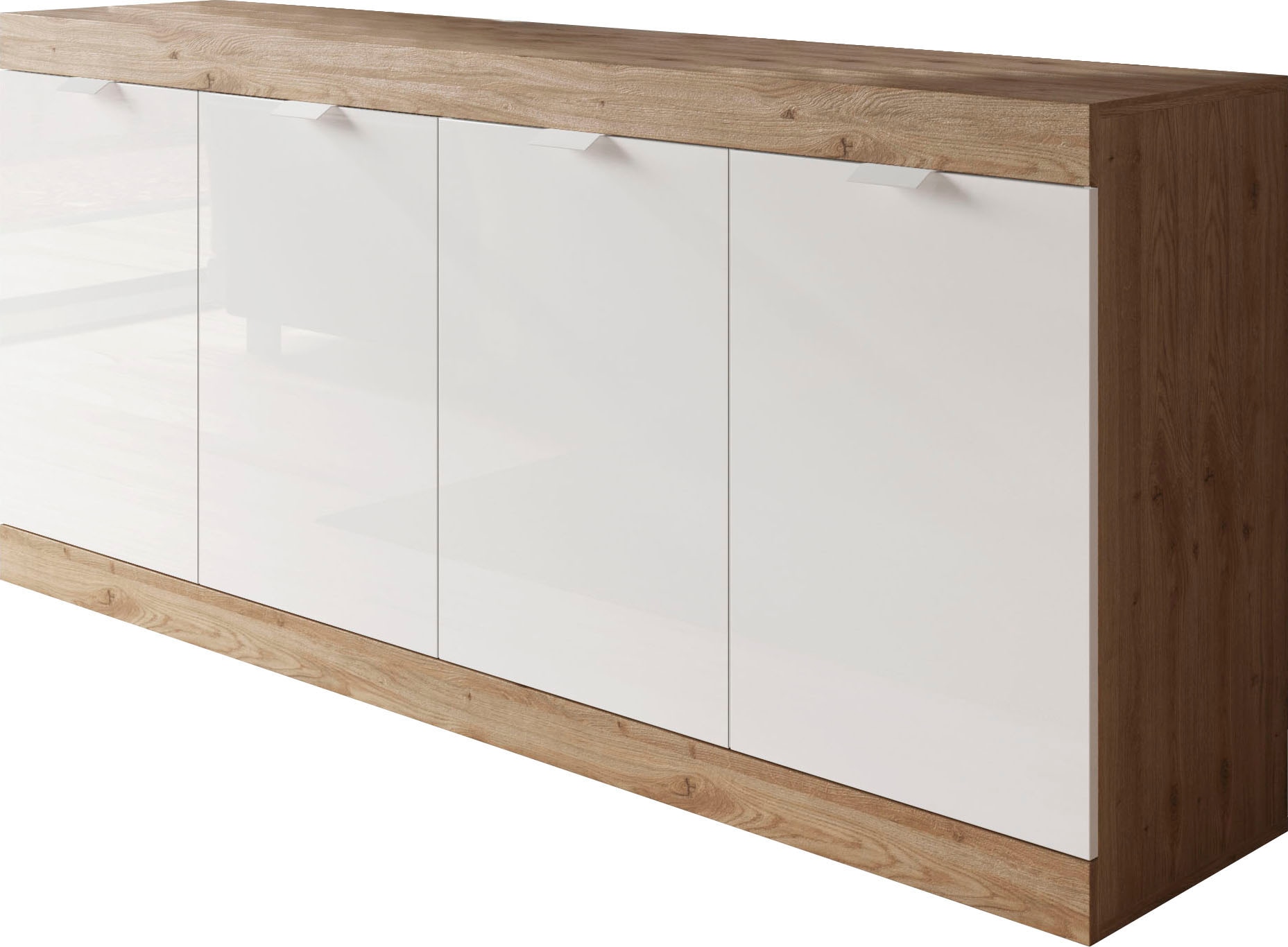 INOSIGN Sideboard "Slim", Breite 136 cm, weiß Hochglanz Lack günstig online kaufen