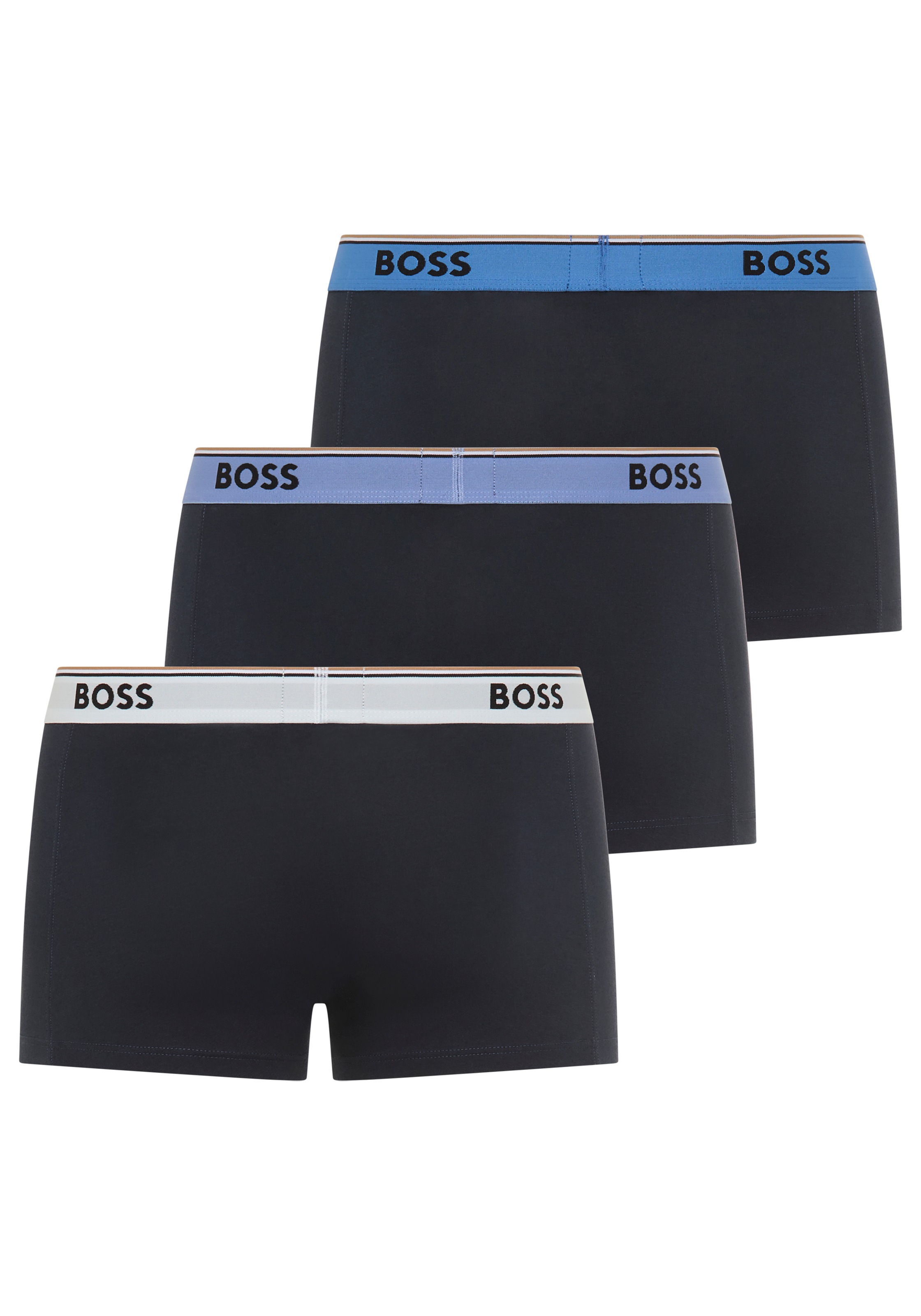 BOSS Trunk Packung, 3 Stk. aus Stretch-Baumwolle mit Logo-Bund, mittlere Bundhöhe