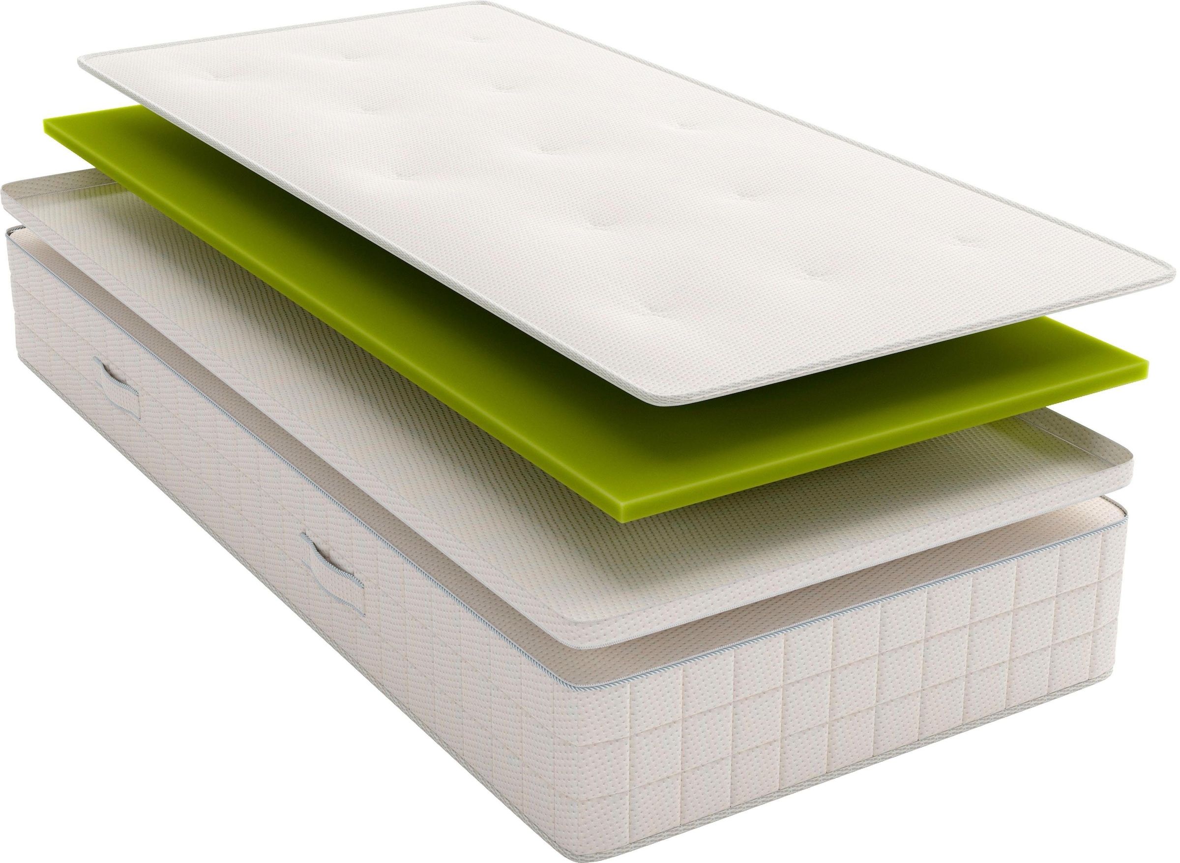 Schlaraffia Boxspringmatratze »Matratze Air Boxspring mit Topper, in 90x200 cm und weiteren Größen«, 33 cm hoch, Raumgewicht: 43 kg/m³, 882 Federn, (1 St.), mit abnehmbaren Topper