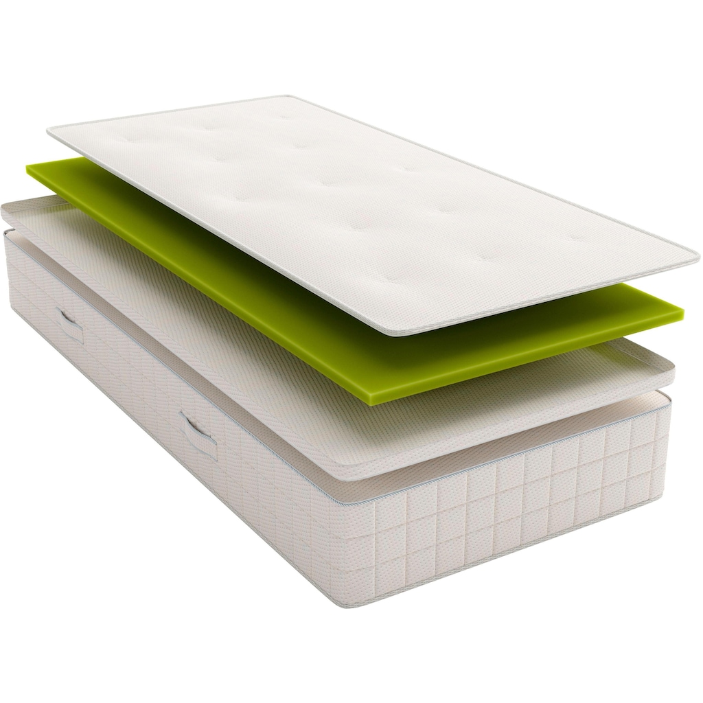 Schlaraffia Boxspringmatratze »Matratze Air Boxspring mit Topper, in 90x200 cm und weiteren Größen«, 33 cm hoch, Raumgewicht: 43 kg/m³, 882 Federn, (1 St.)