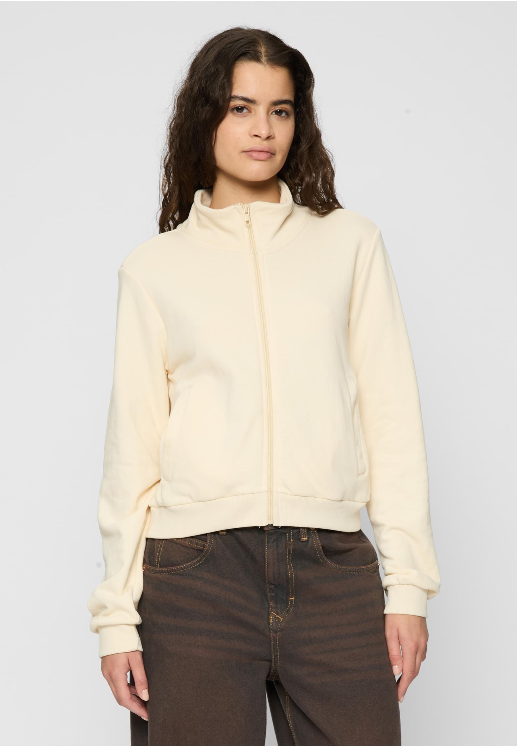 URBAN CLASSICS Allwetterjacke »Urban Classics Ladies Light Terry Track Jacket«, (1 St.), ohne Kapuze