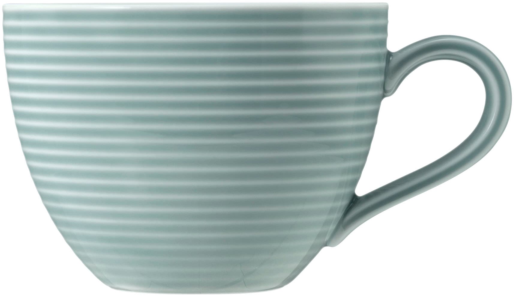 Seltmann Weiden Kaffeeservice »Geschirr-Set, Service Beat«, (Set, 18 tlg.), Teller, Tassen, Untertassen, Rillendekor, 18 Teile, für 6 Personen