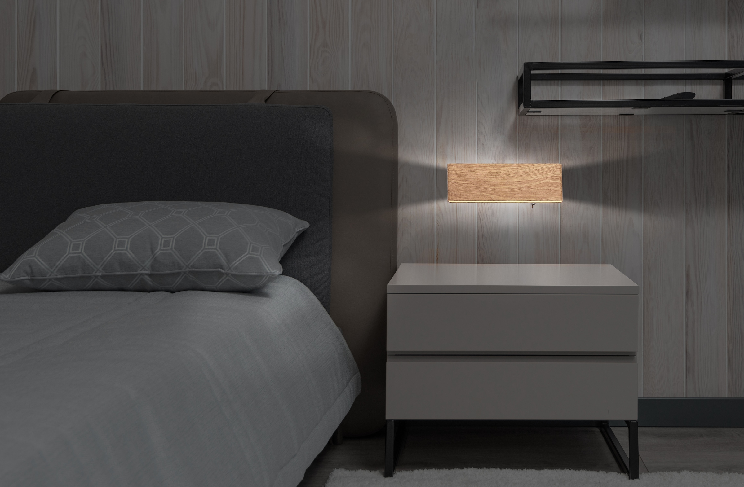 GLOBO LIGHTING LED Wandleuchte »SIEGFRIED«, Leuchtmittel LED-Modul | LED fest integriert, Wandlampe/holzoptik/Kippschalter/Lichtschein: auf- und abwärts/3000K
