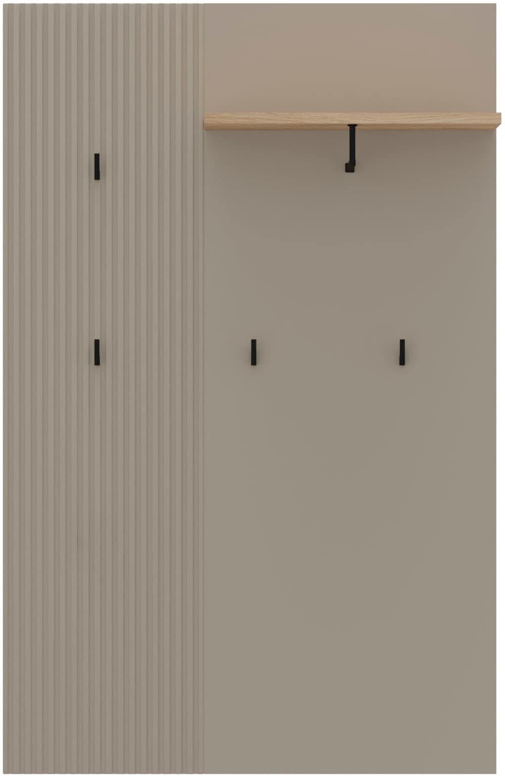 Home affaire Garderobenpaneel »Luminara«, (1 St.), Wandgarderobe breit mit eleganter Rillenoptik - (B/T/H) 85/26/133 cm