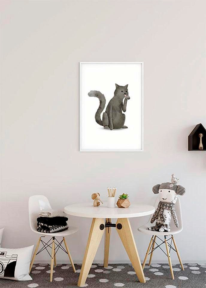 St.), Wohnzimmer Tiere, Kinderzimmer, »Cute Schlafzimmer, Komar BAUR Animal Poster (1 Cat«, |