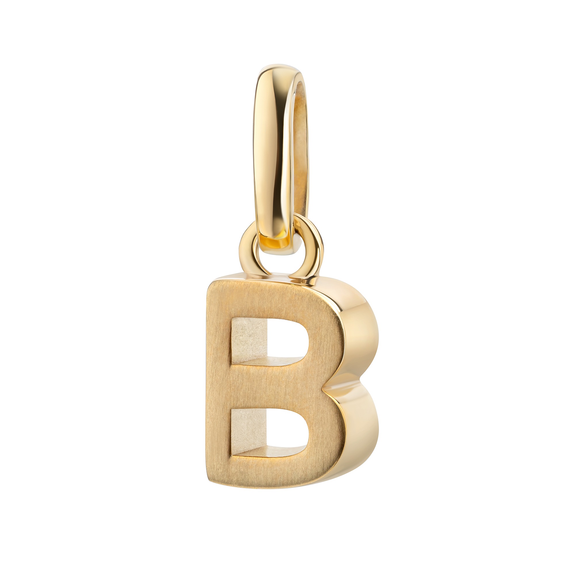 FIRETTI Damen Kettenanhänger "Schmuck Geschenk Gold 333 Halsschmuck Anhänger Buchstabe Alphabet", B, Gelbgold 333, 0,83 ggelbgoldfarben, Gelbgold