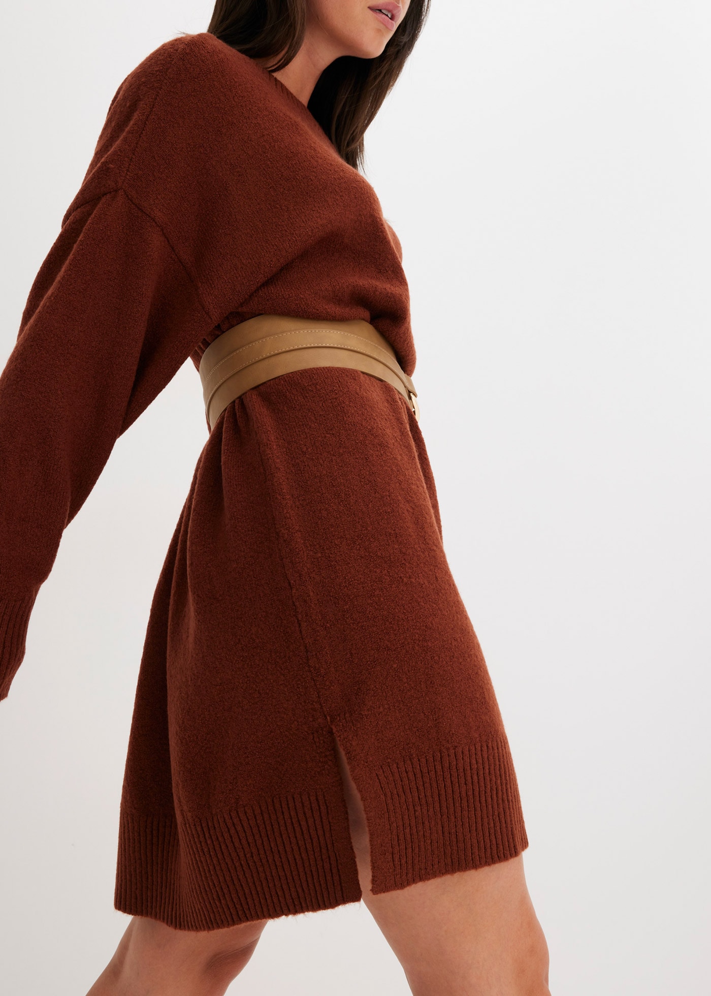 Thumbnail - bonprix Sweatkleid "Oversize-Strickkleid" mit Seitenschlitzen