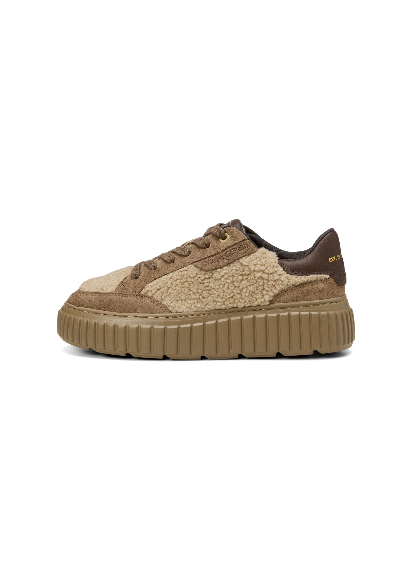 Marc O'Polo Sneaker »aus Veloursleder und Teddyfell«