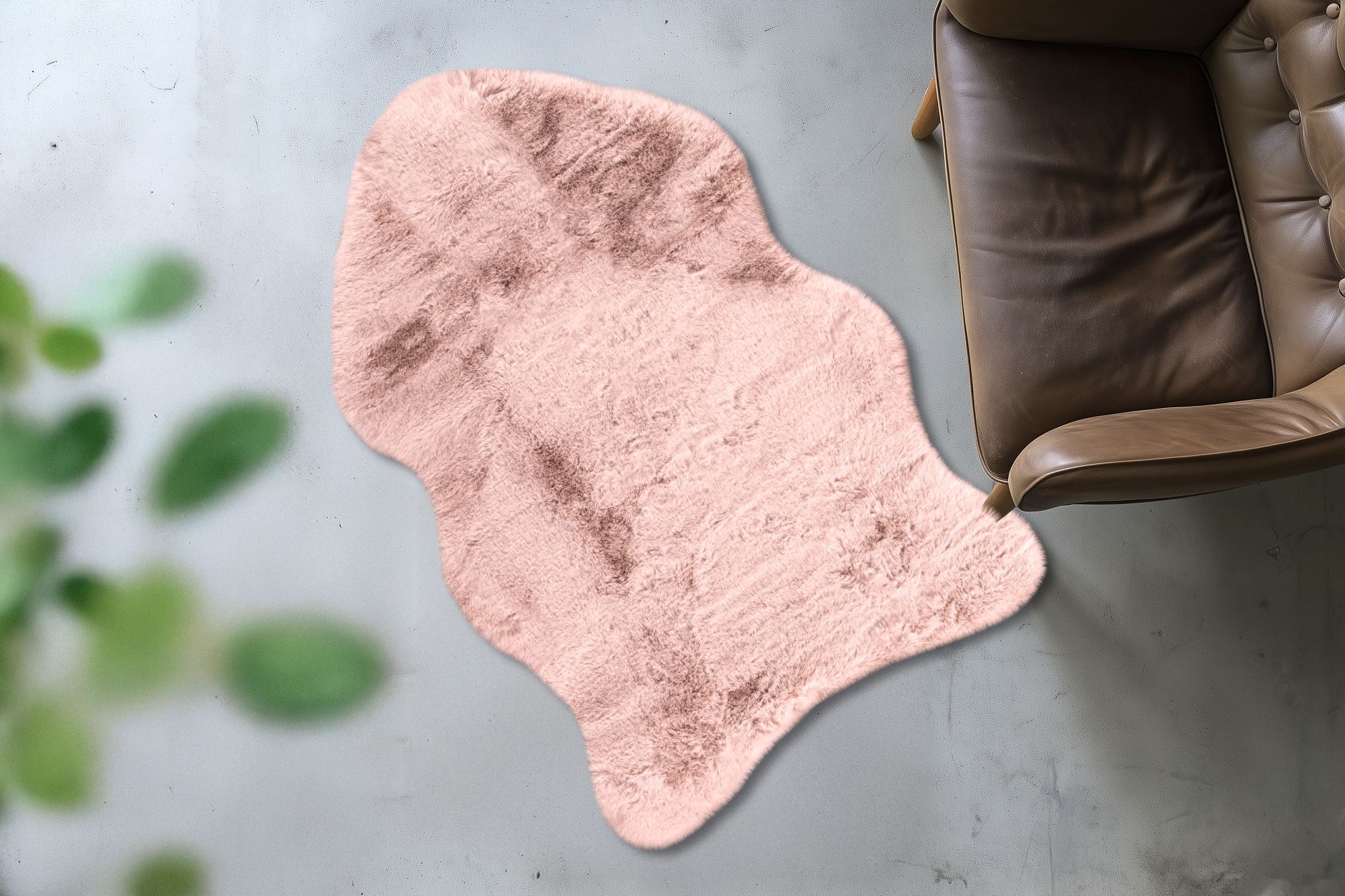 Obsession Fellteppich "Infinity 201" fellförmig 40 mm Höhe Kunstfell, Uni F günstig online kaufen