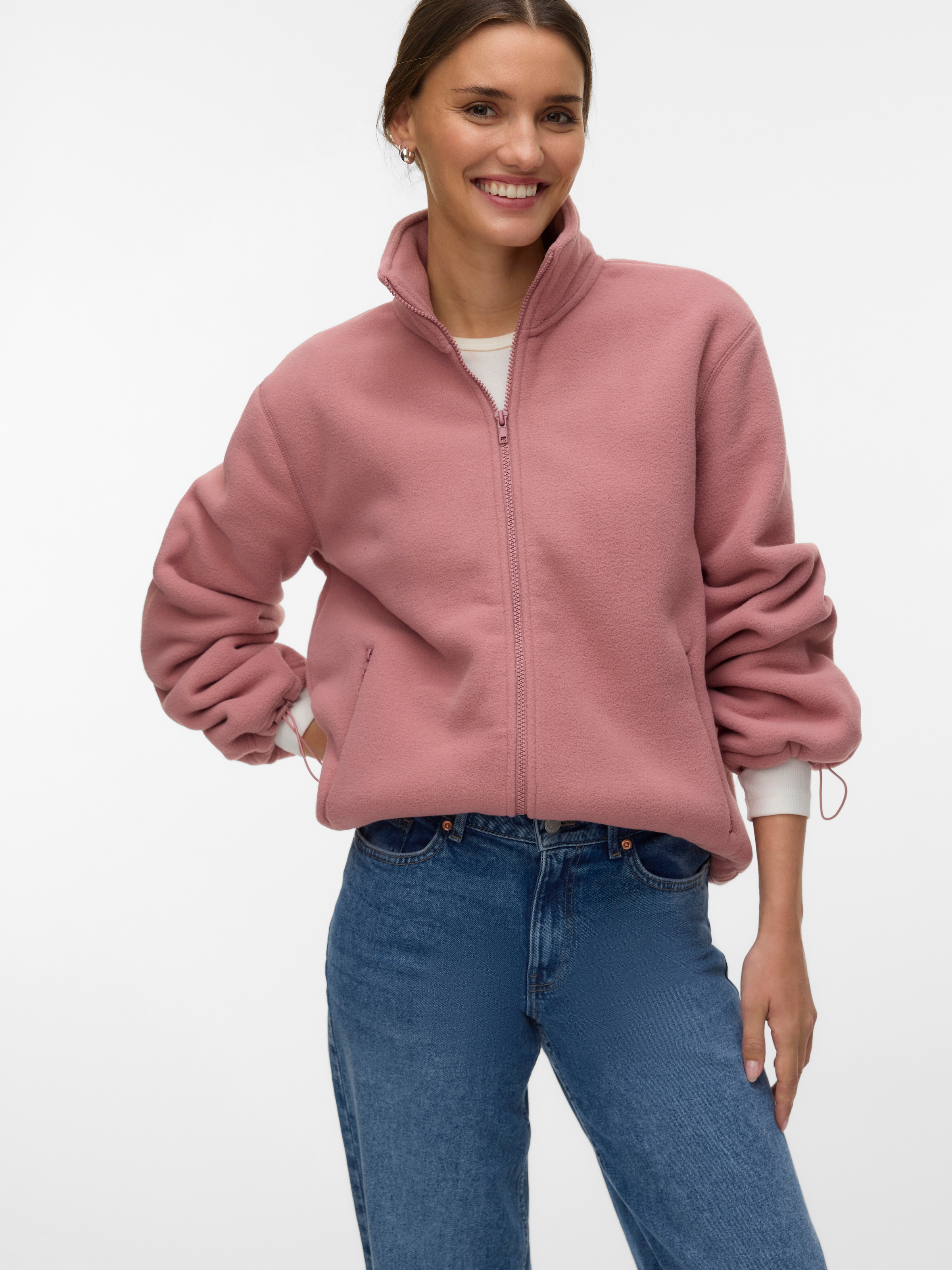 Vero Moda Fleecejacke "VMJANNIE LS FLEECE ZIP JACKET EXP" Kunstfaser günstig online kaufen