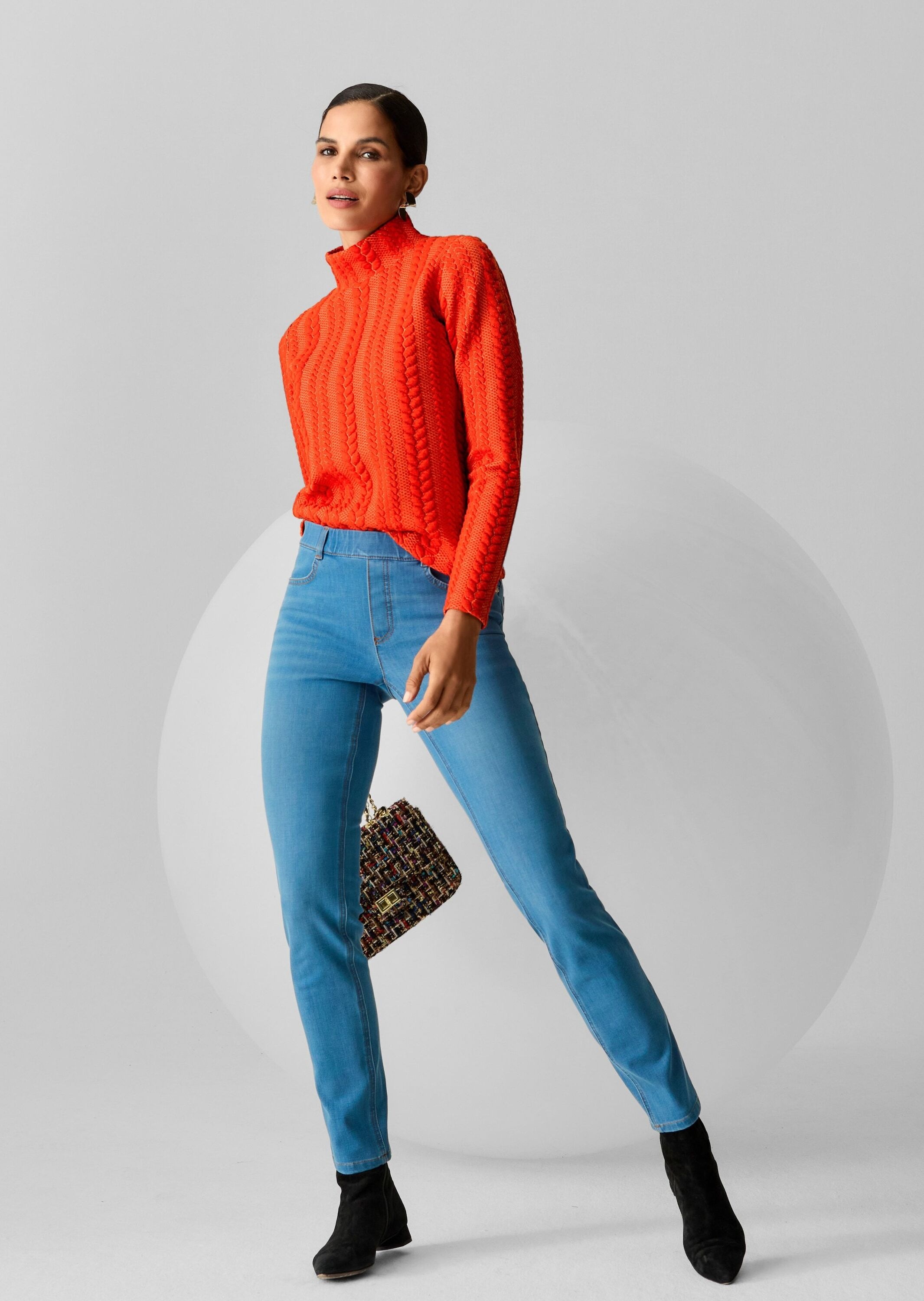 MADELEINE Langarmshirt »Sweatshirt Sweatshirt mit Zopfstruktur«