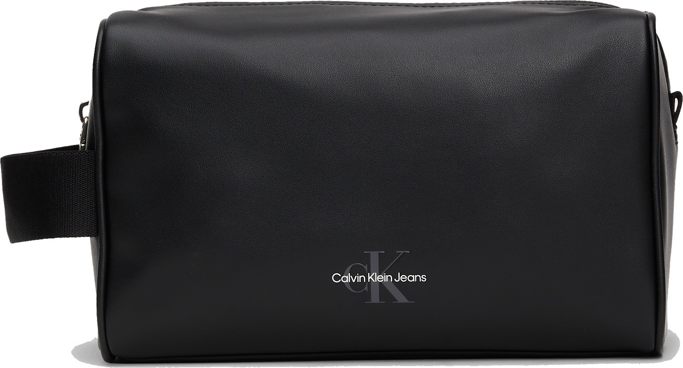 Calvin Klein Jeans Kulturbeutel "MONO LOGO DOPP KIT PU", Make-up Tasche mit CK-Logo