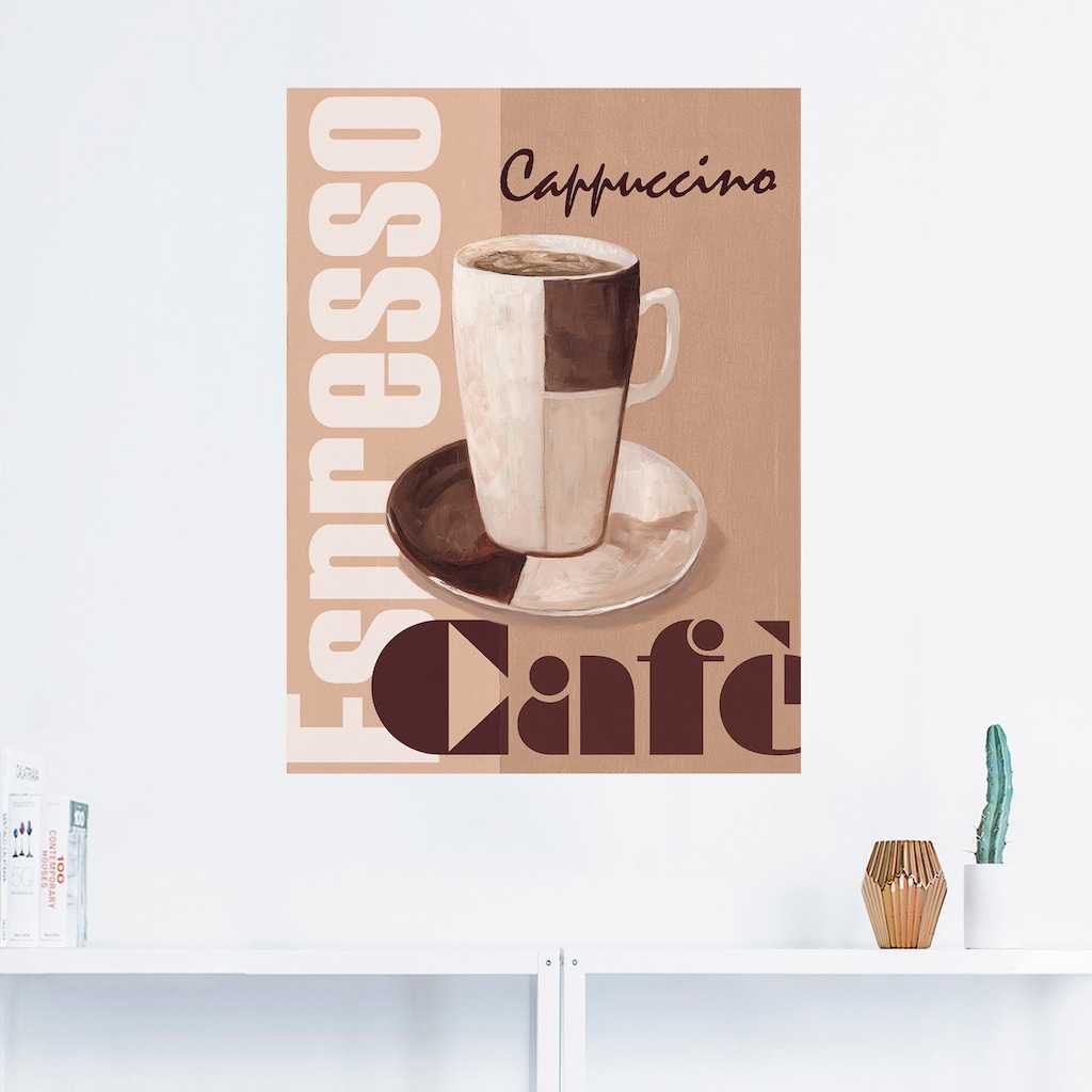 Artland Wandfolie »Cappuccino - Café«, Getränke, (1 St.), selbstklebend