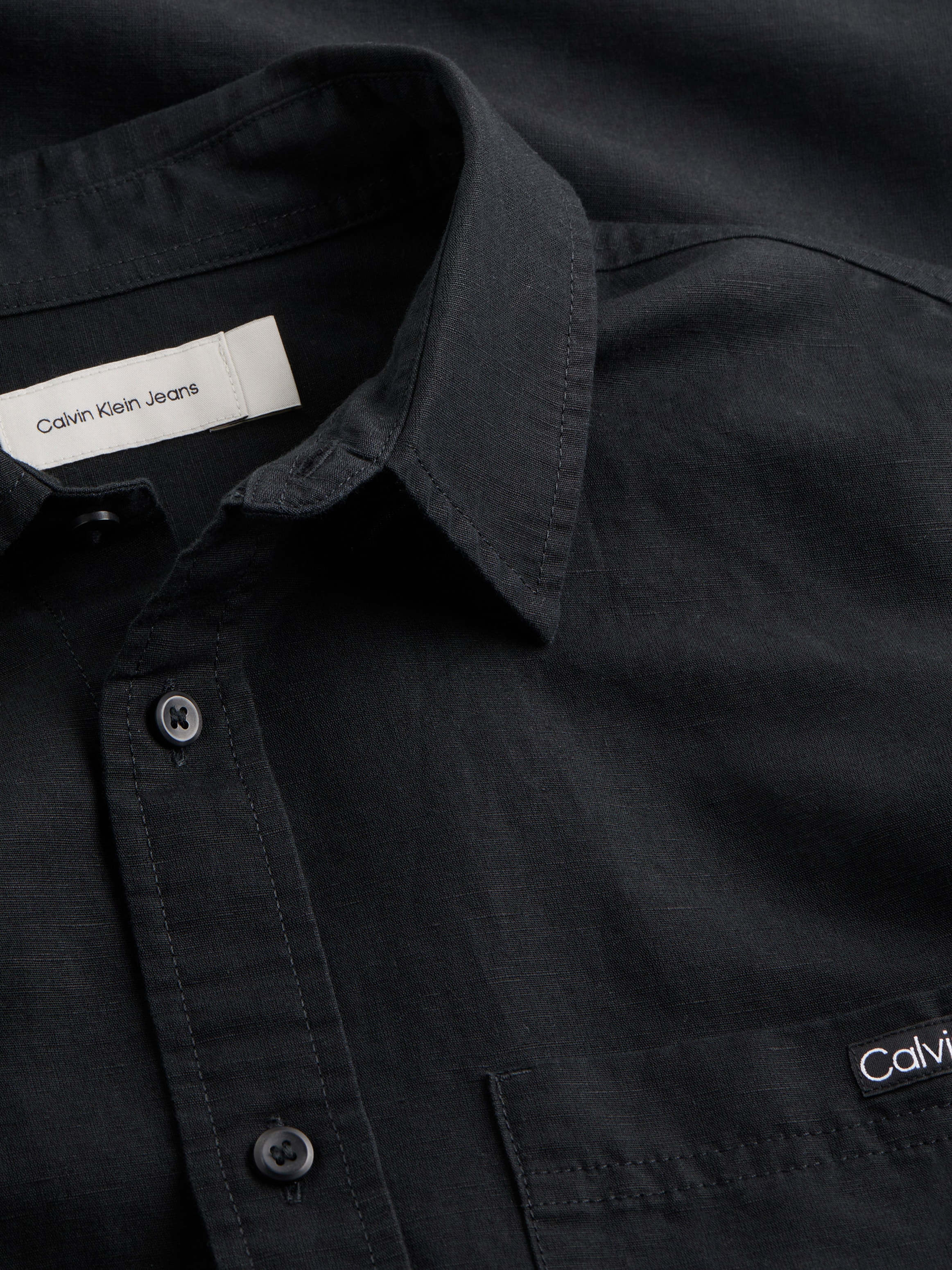 Calvin Klein Jeans Leinenhemd »LINEN COTTON SHIRT«, mit Brusttasche