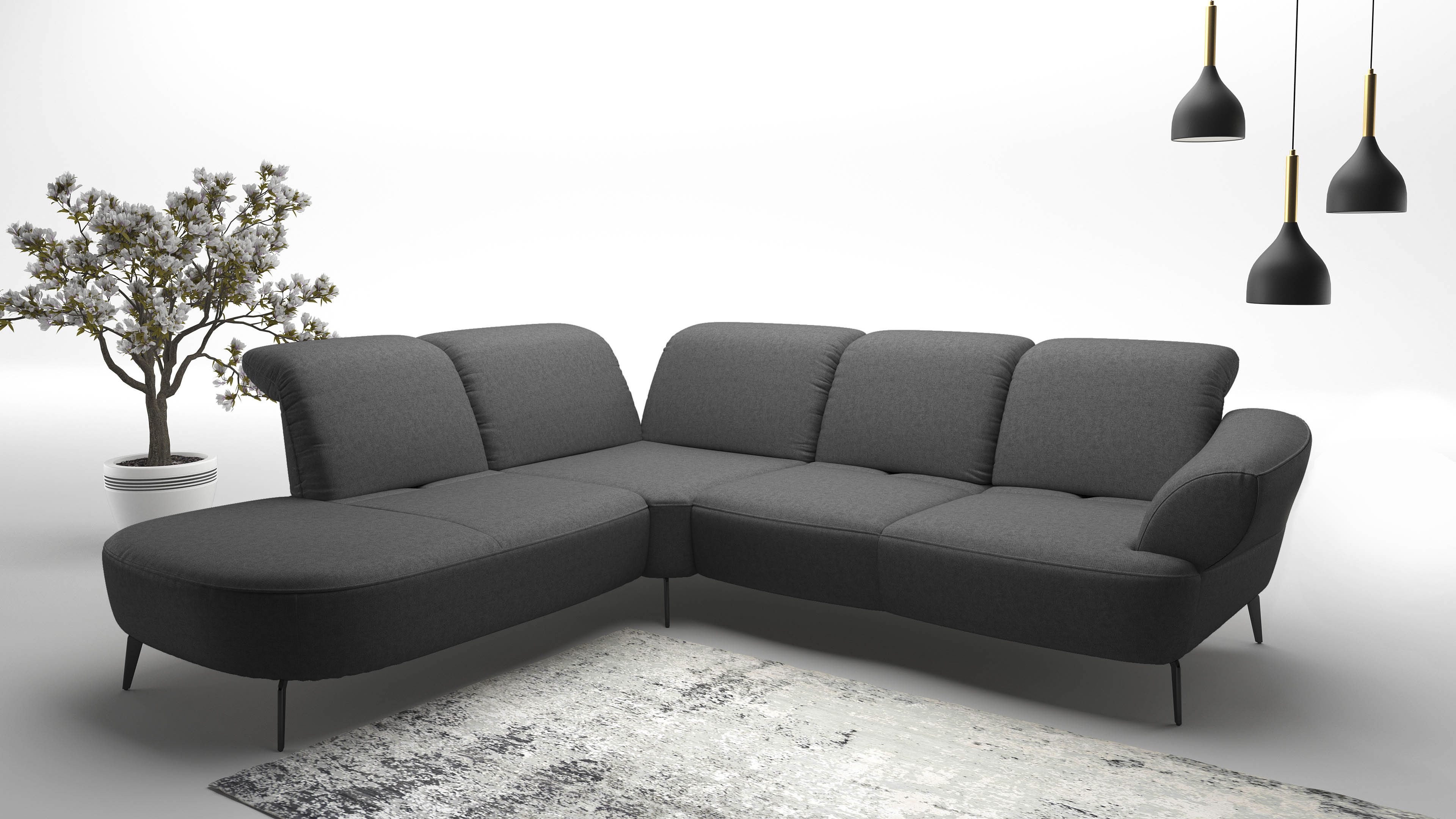 sit&more Ecksofa "Dance, L-Form, inkl. Sitztiefenverstellung" inkl. Click&Seat, optional mit Kopfteilverstellung