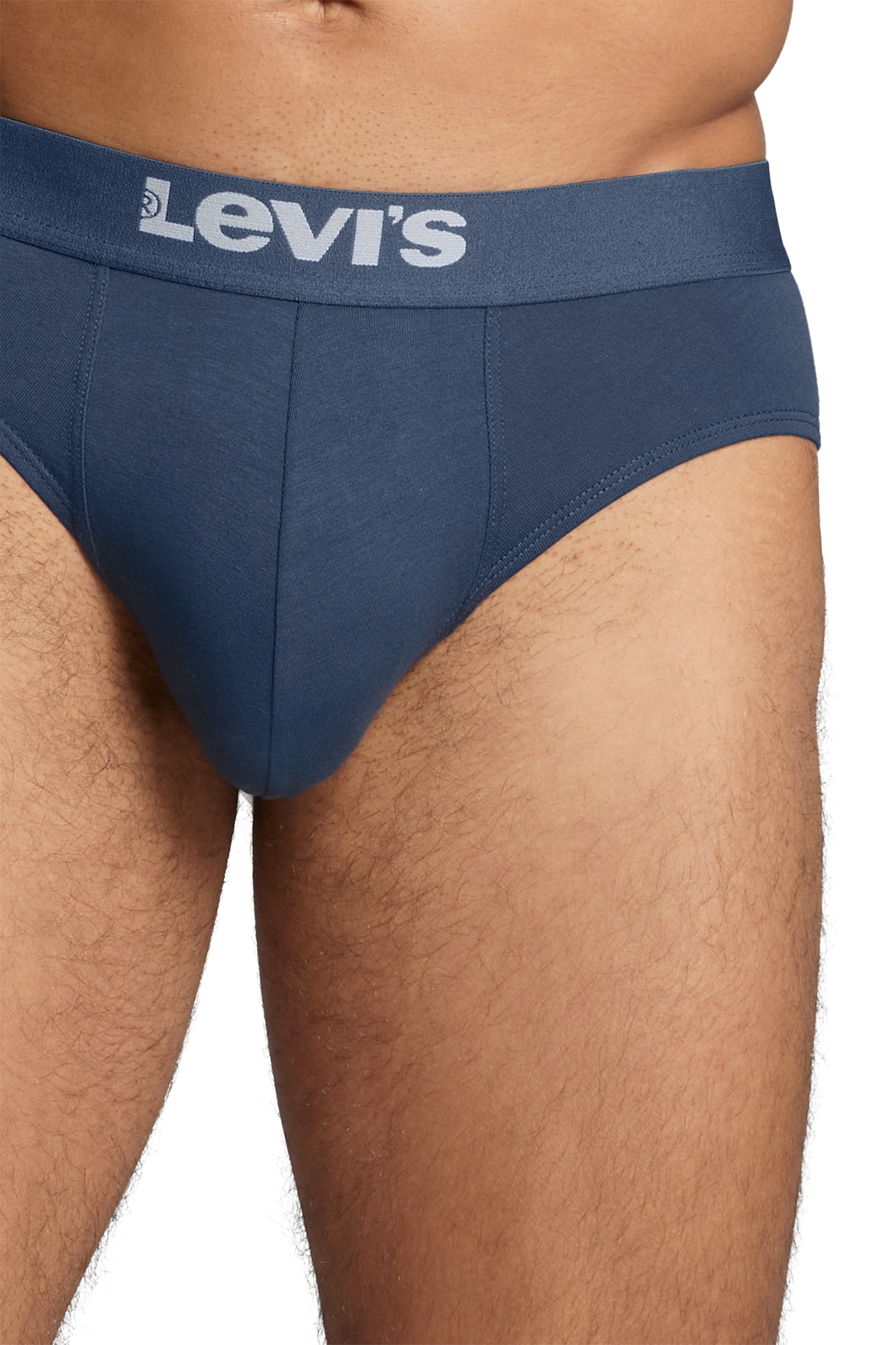 Levi's® Slip »LEVIS MEN SOLID BASIC BRIEF ORG CO 2P«, (2er Pack), mit kontrastreichem Logobund