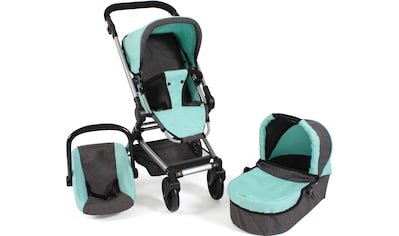 Kombi-Puppenwagen »Fides 3in1, Melange Mint«