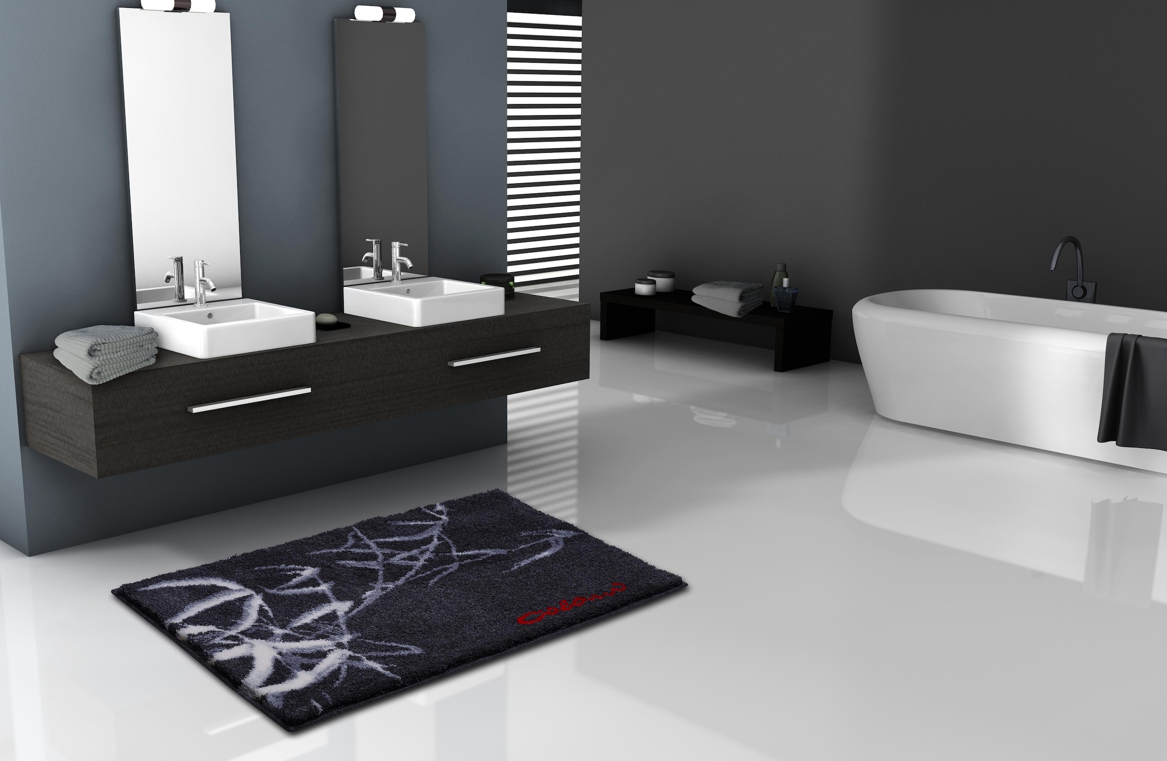 Colani Badematte "Colani 23" Höhe 24 mm rutschhemmend beschichtet fußbodenh günstig online kaufen