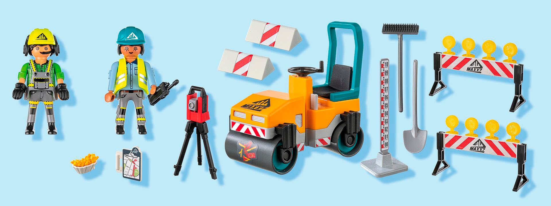 Playmobil® Konstruktions-Spielset »Straßenbaustelle (71751), Playmobil Action Heroes«, (43 St.)