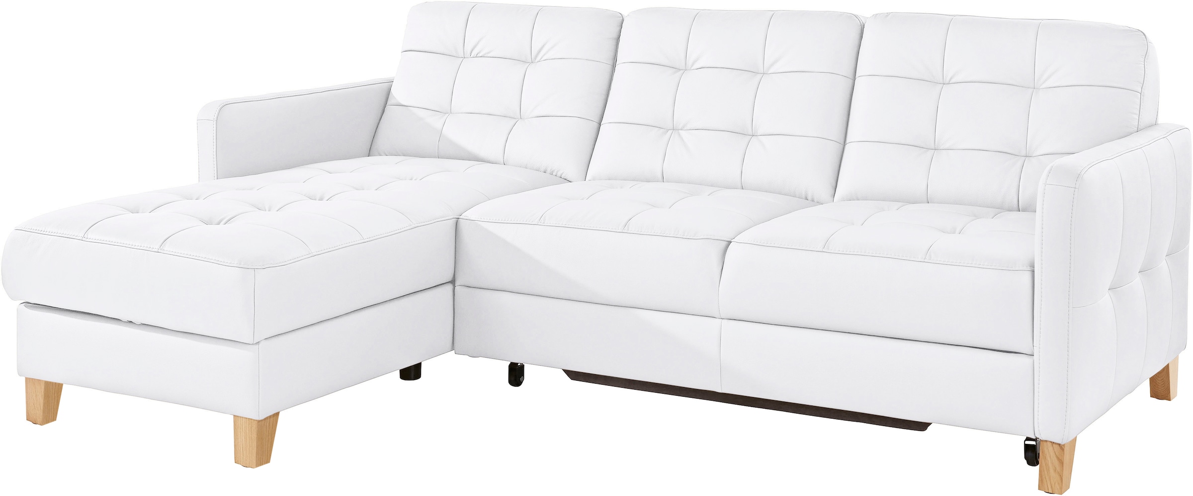 exxpo - sofa fashion Ecksofa »Elio, kompakt und komfortabel, bequem und zeitloses Design, L-Form«, wahlweise mit Bettfunktion