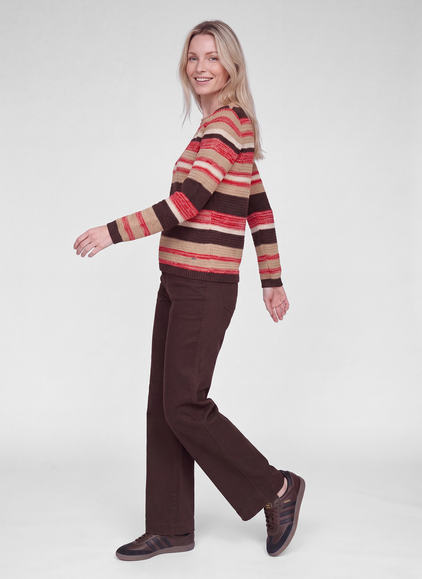 Rabe Strickpullover im Streifen-Look