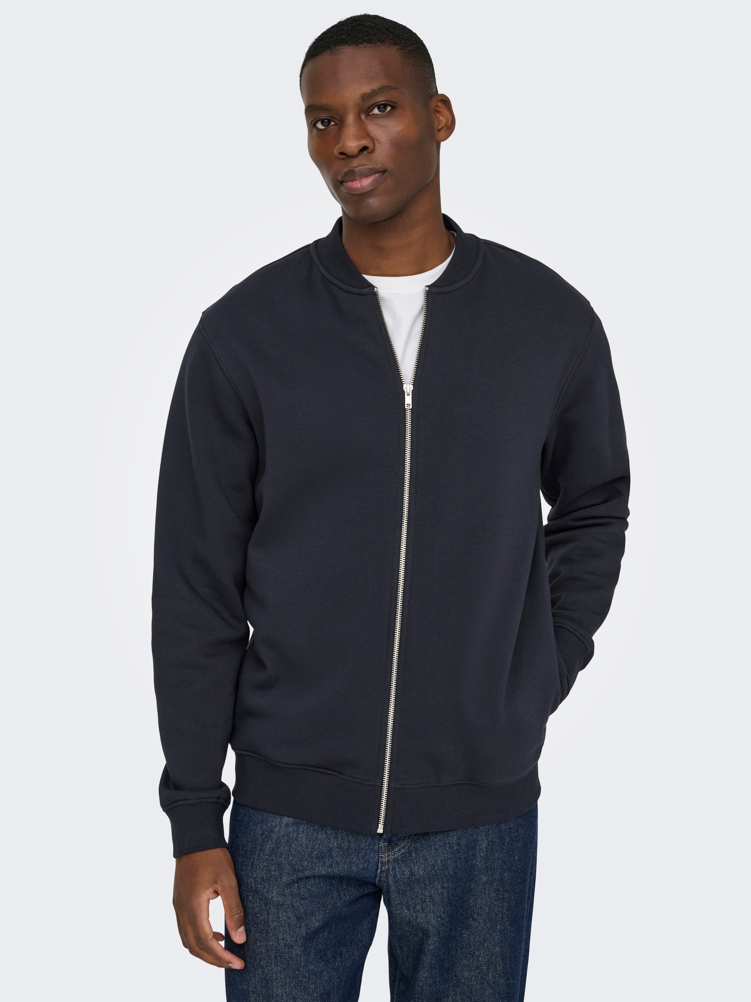 ONLY & SONS Sweatshirt "ONSCERES REG ZIP BOMBER JCK NOOS" günstig online kaufen
