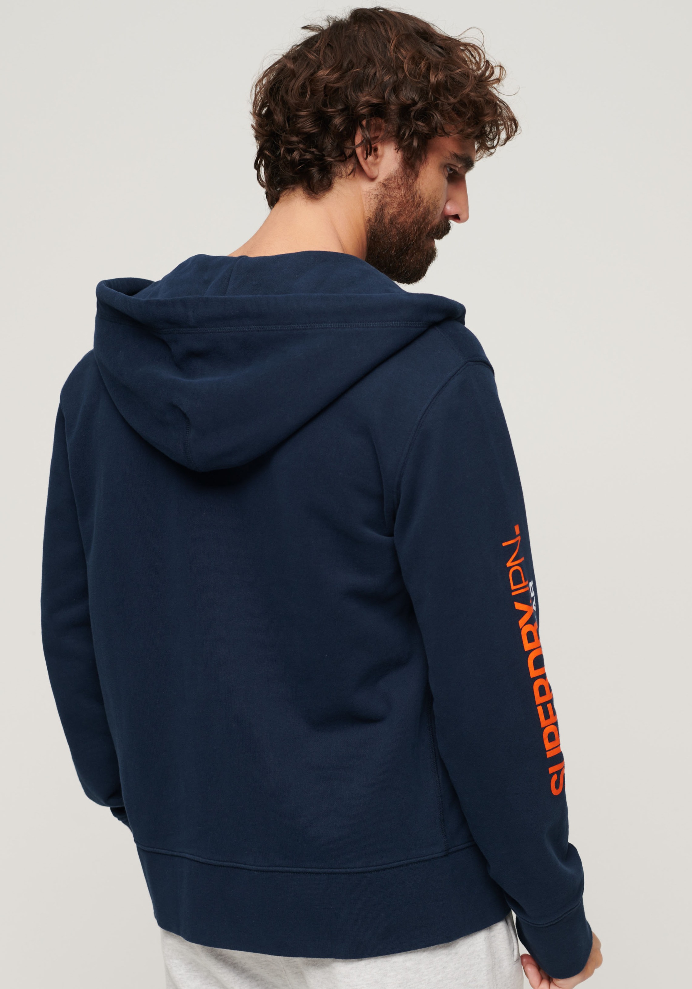 Superdry Sweatjacke "SD-SPORTSWEAR LOGO LOOSE ZIP HOOD" günstig online kaufen