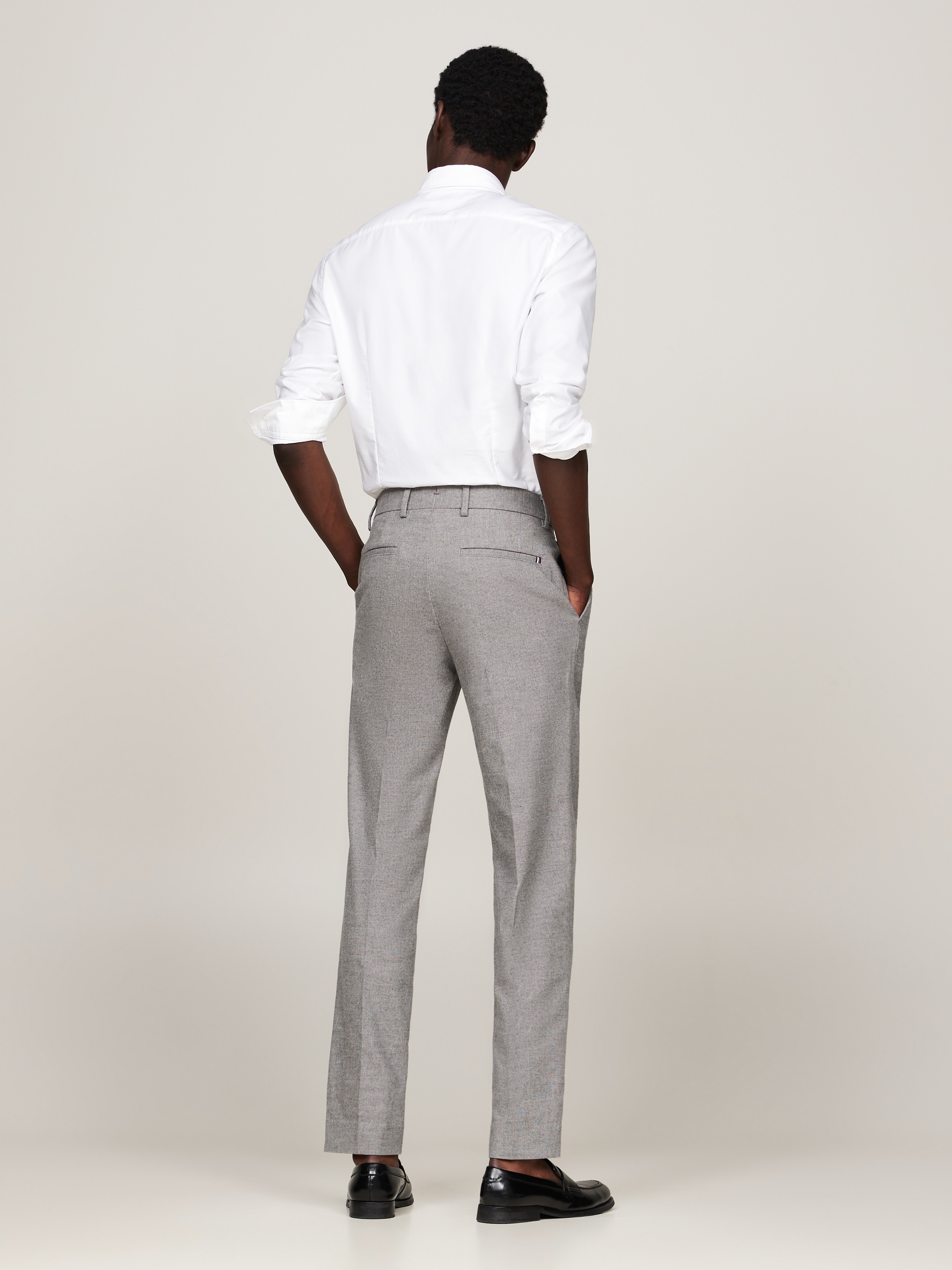 Tommy Hilfiger 5-Pocket-Hose »DC DENTON BRUSHED MARL«, meliertes Design, mit Bügelfalten