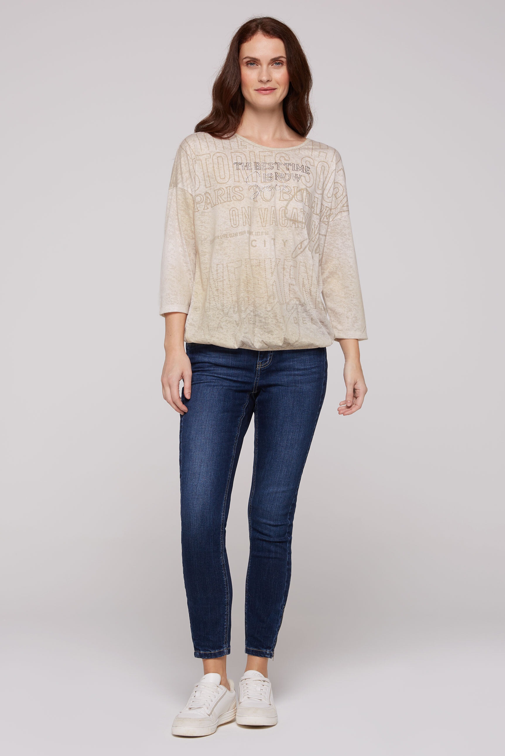 SOCCX 3/4-Arm-Shirt, mit Gummizug im Saum