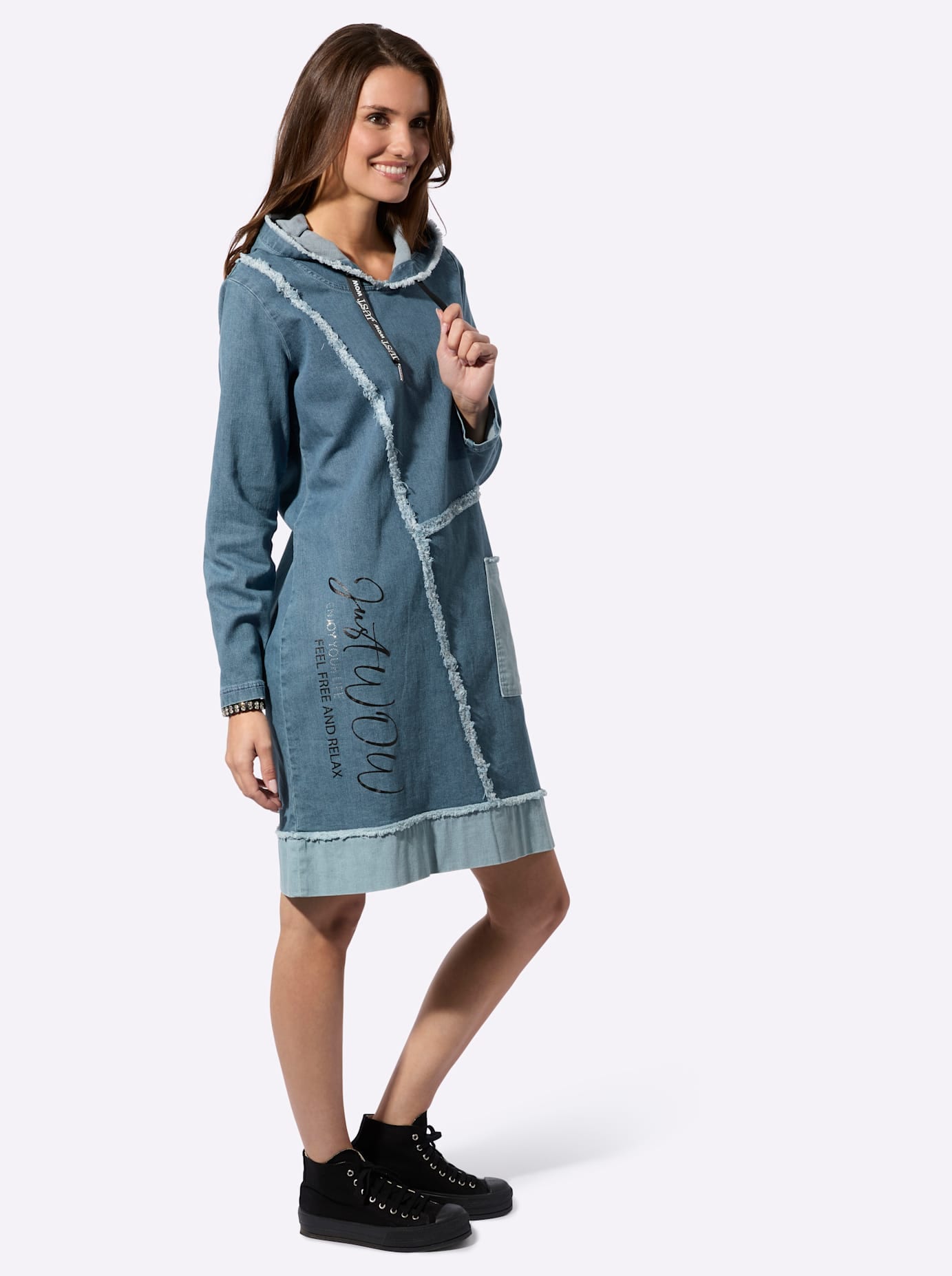 Inspirationen Jeanskleid »Jeans-Kleid« aufgesetzte Taschen