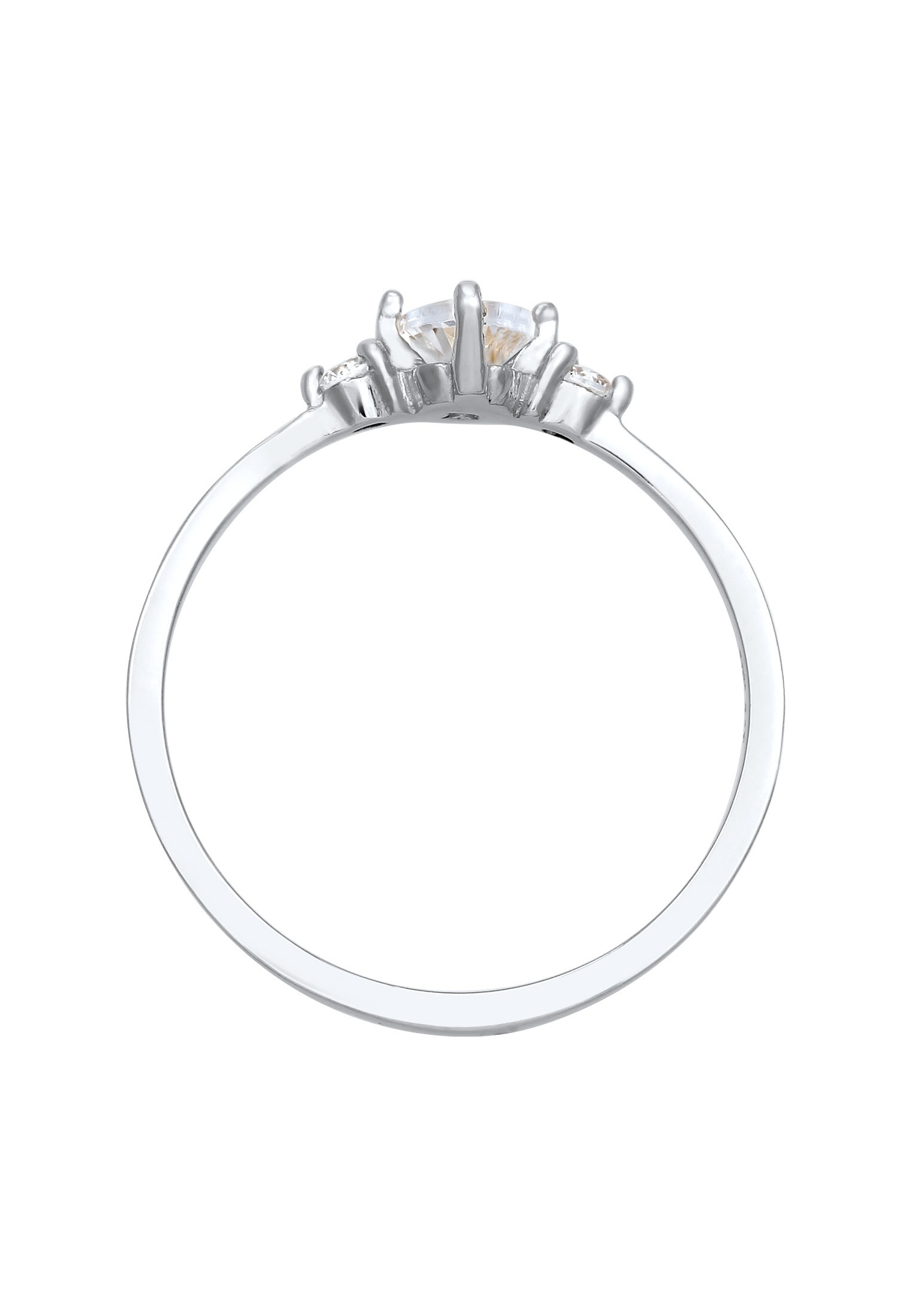 Elli Fingerring »Zirkonia Oval Verlobung 925 Silber«