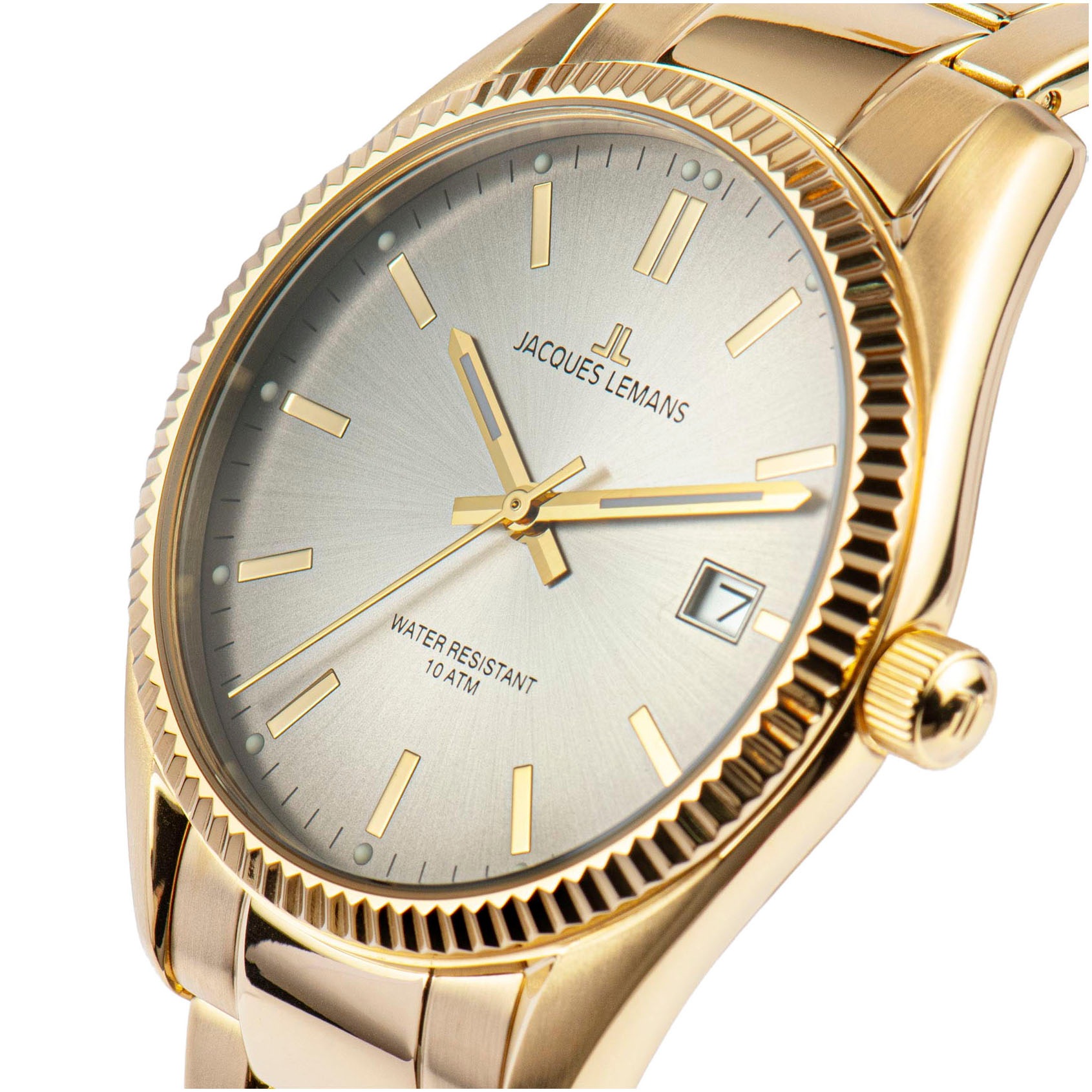 Jacques Lemans Quarzuhr »Derby«, Armbanduhr,Herrenuhr,Damenuhr,Edelstahlarmband,bis 10 bar wasserd.