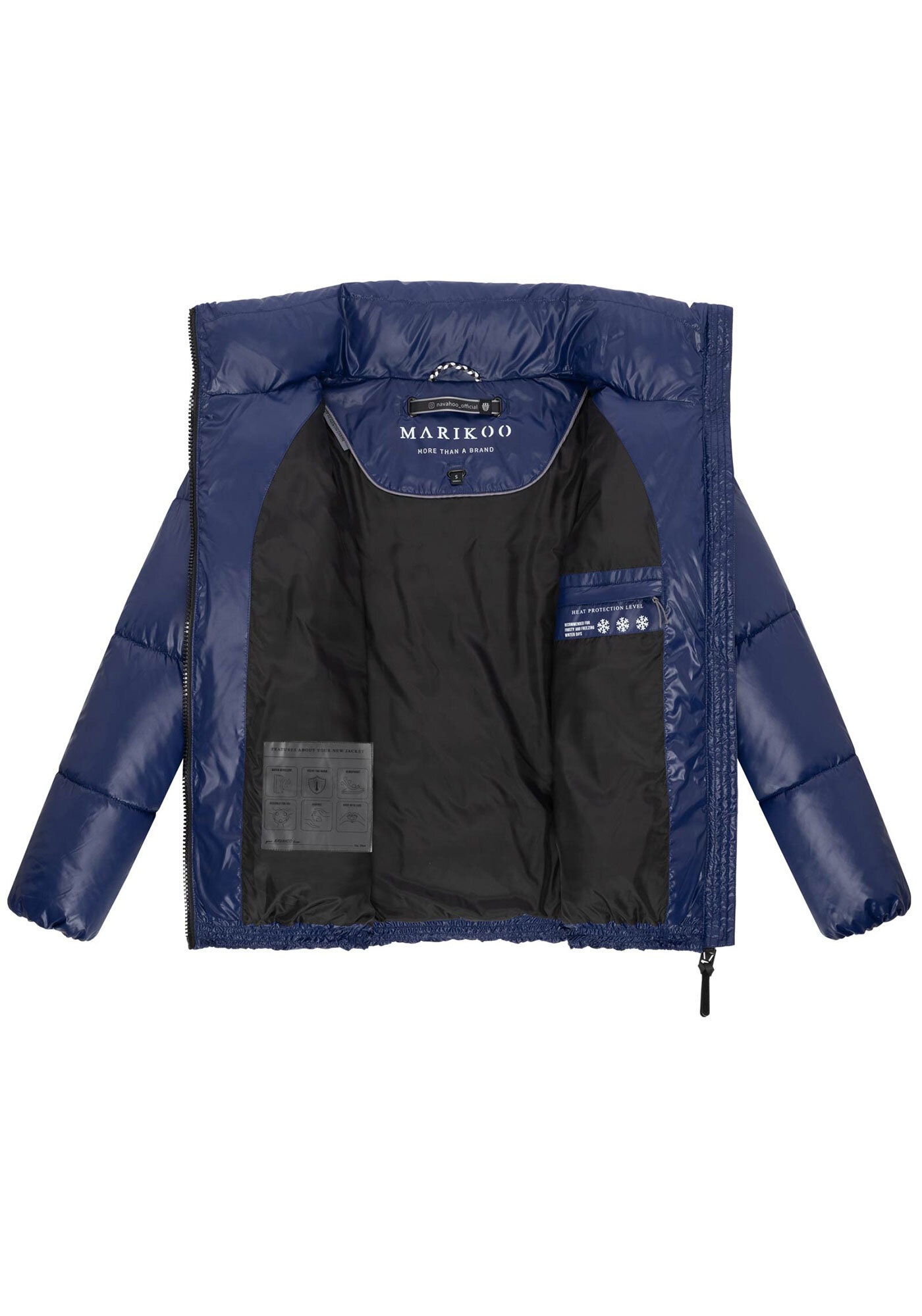 Marikoo Winterjacke »Hazalee«, mit leicht gläzendem Obermaterial und hohem Kragen