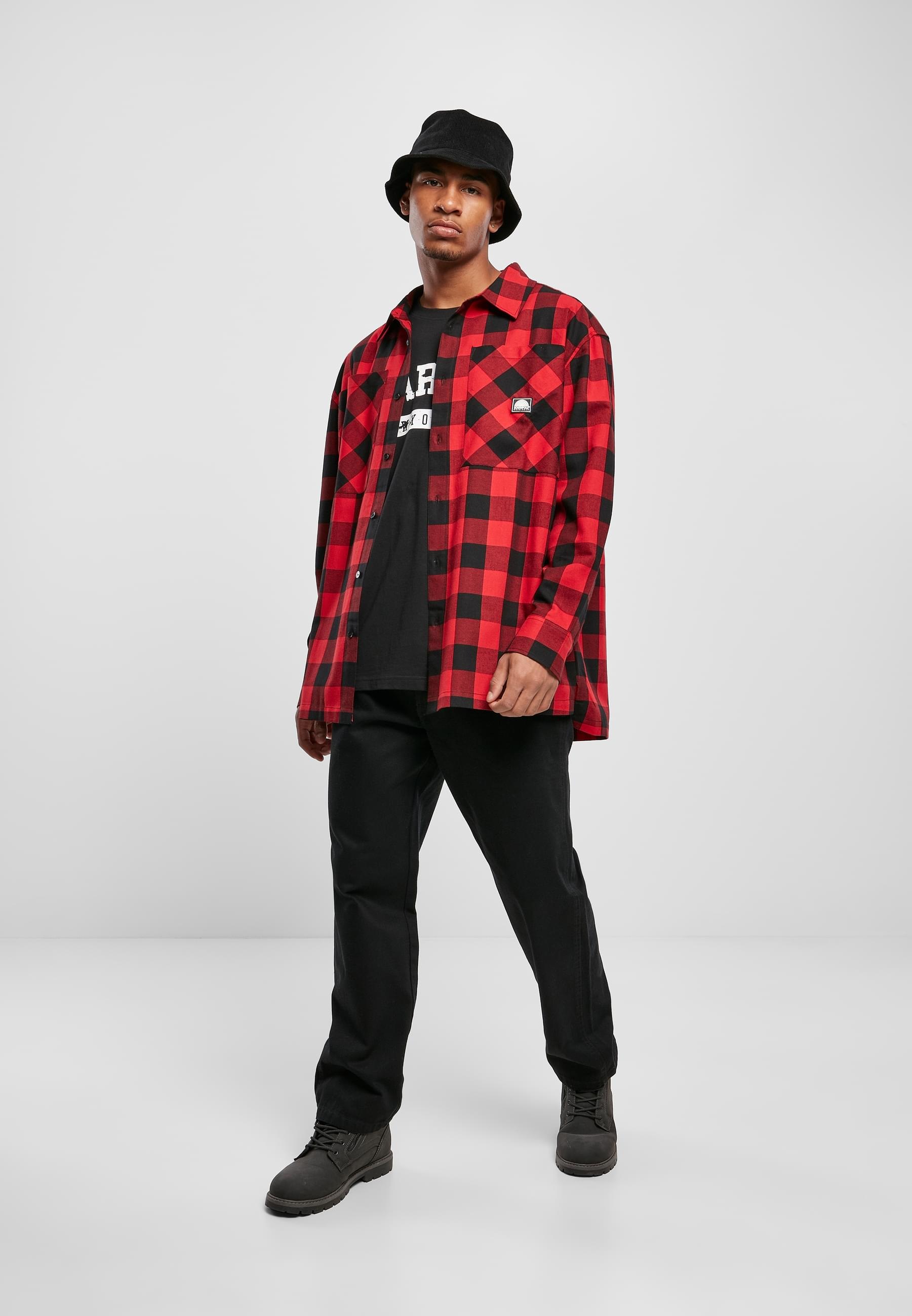 Southpole Langarm-Poloshirt »Southpole Herren Southpole Check Flannel Shirt«, (1 tlg.)