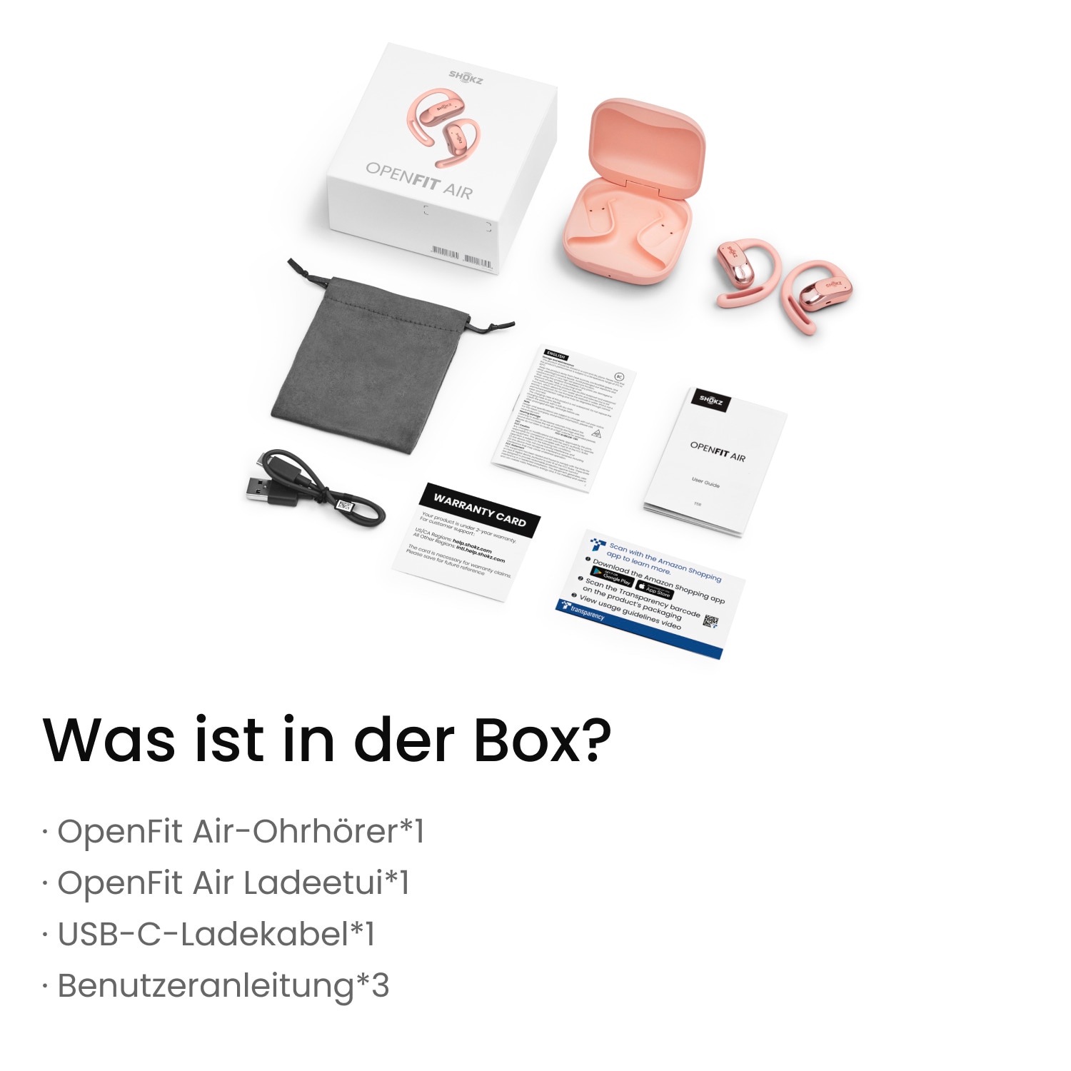 Shokz Open-Ear-Kopfhörer »OpenFit Air«, A2DP Bluetooth