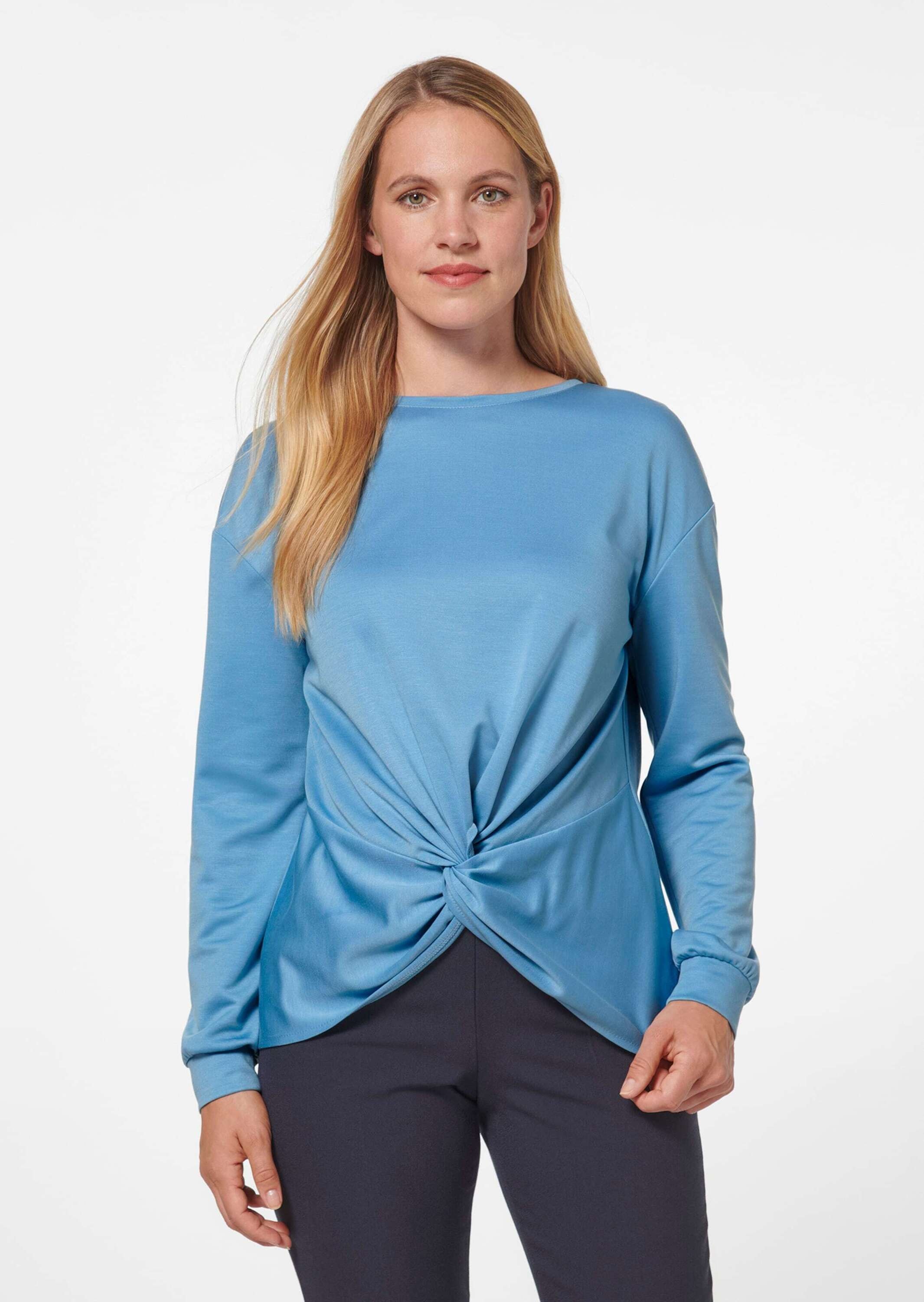 MADELEINE Langarmshirt »Sweatshirt Sweatshirt mit Knoten-Drapierung«