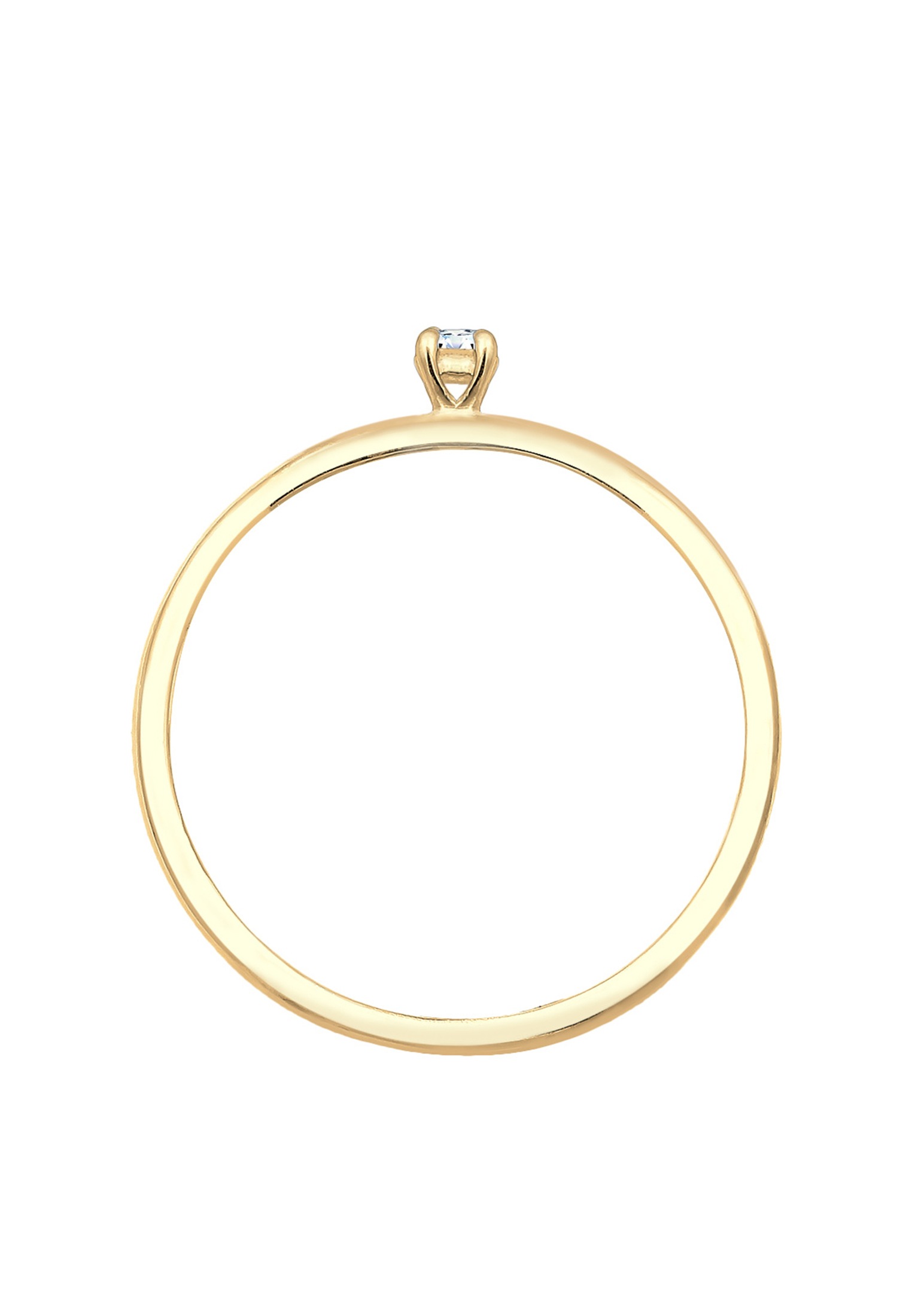 Elli DIAMONDS Diamantring »Verlobung Solitär Diamant (0.015 ct.) 585 Gelbgold«