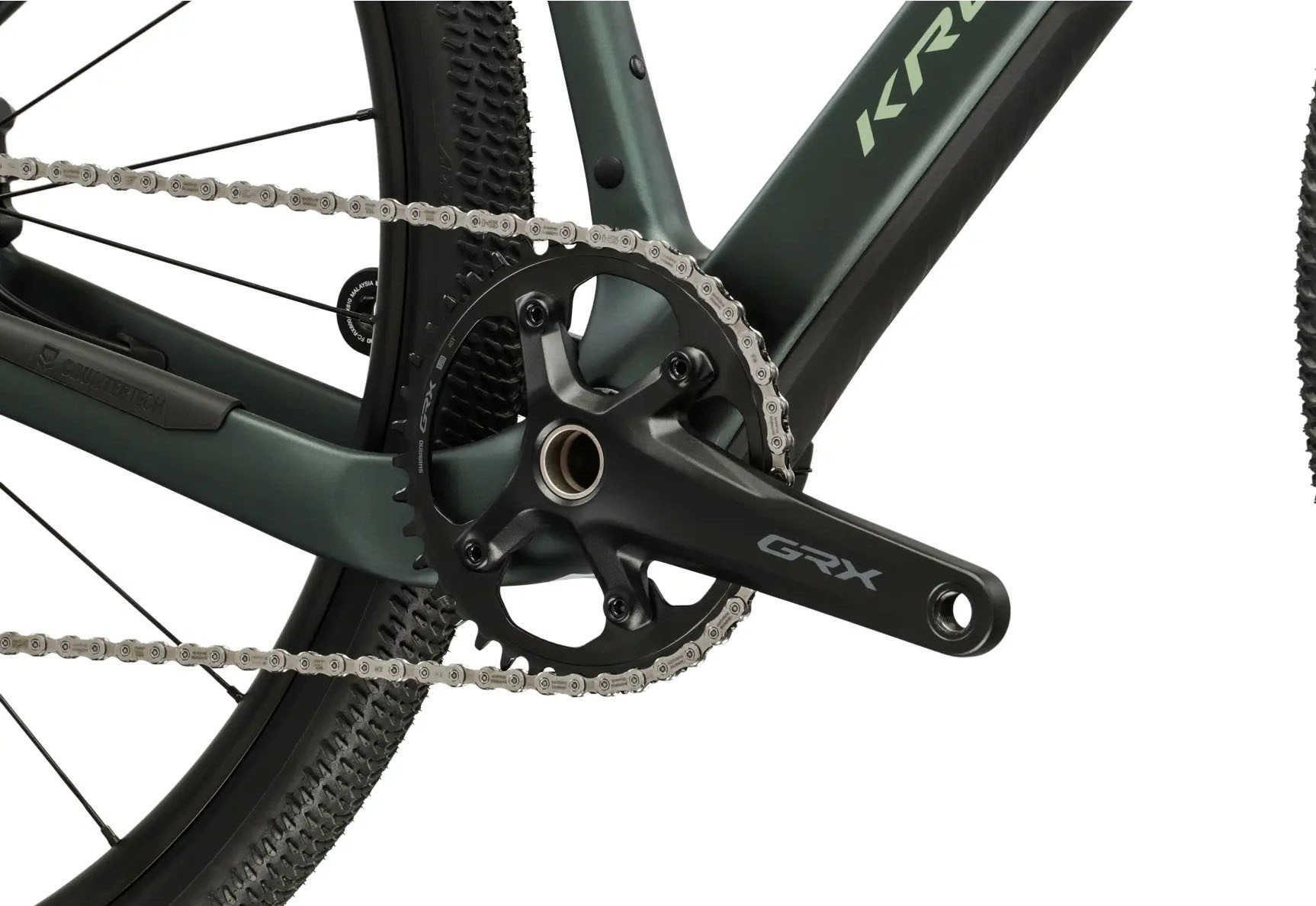 Kross Gravelbike »KROSS Gravelbike Carbon Esker ADV 1.0 28" grün 12 Gänge 2026« 12 Gang Shimano GRX RX822 Schaltwerk Kettenschaltung Rahmen aus Carbon